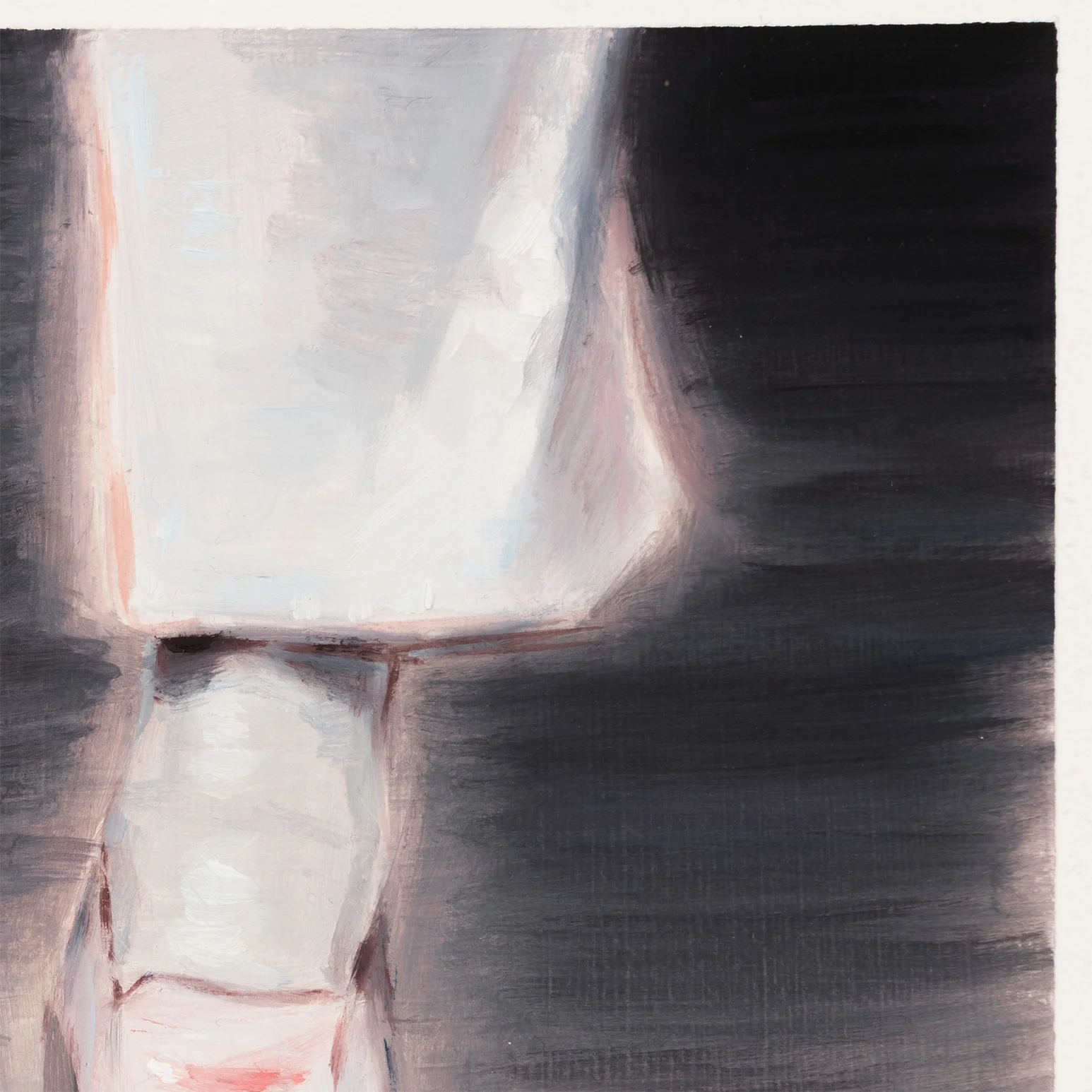 KRIS KNIGHT "RED LACES" OIL ON PAPER, 2016 - Image 5