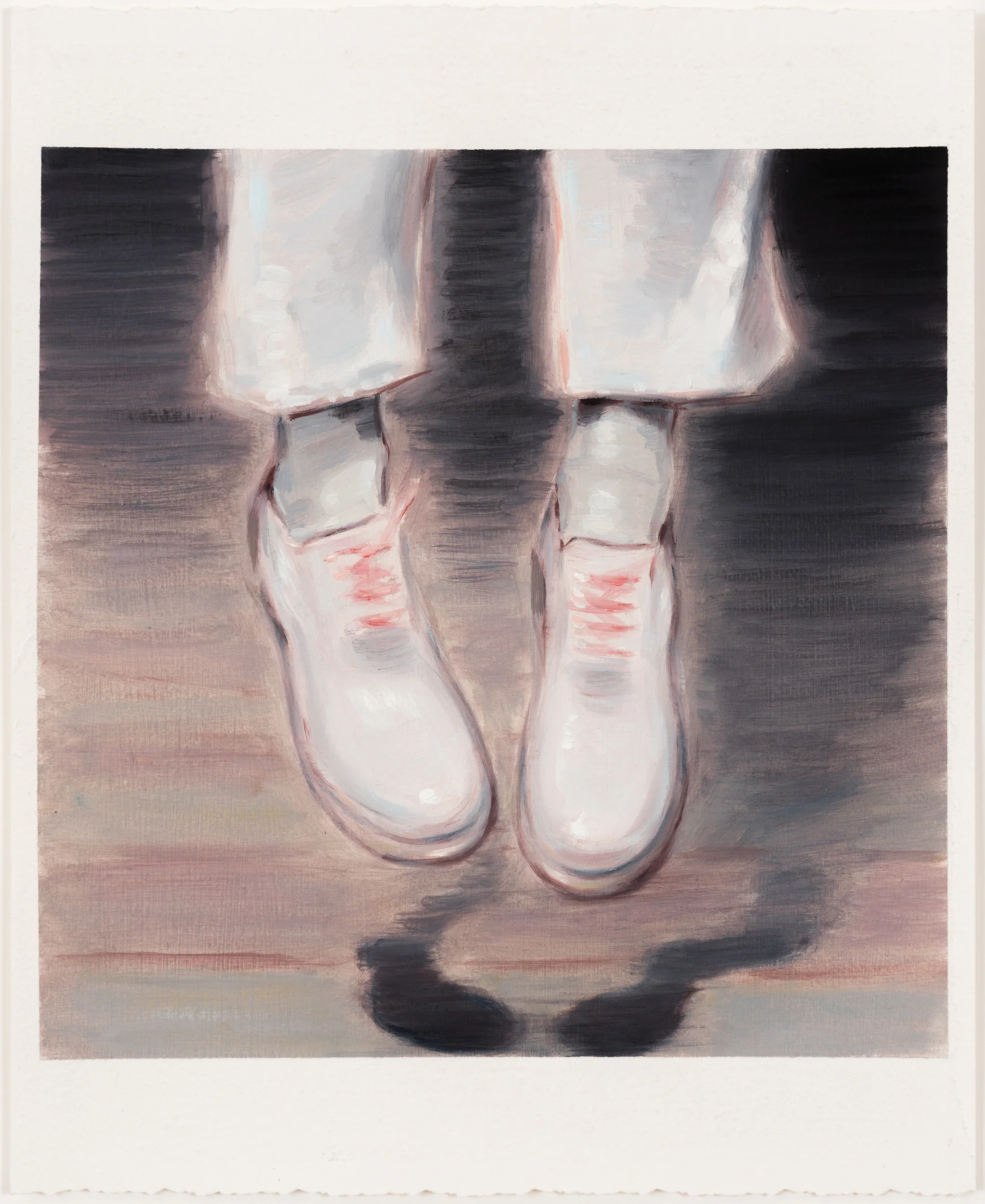 KRIS KNIGHT "RED LACES" OIL ON PAPER, 2016 - Image 8