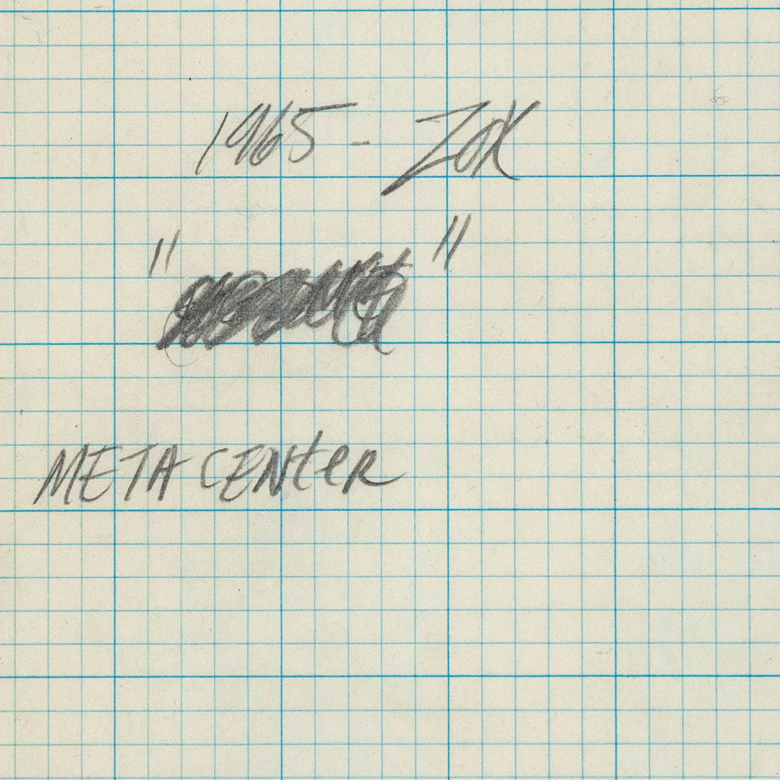 LARRY ZOX "META CENTER" DRAWING, 1965 - Image 4