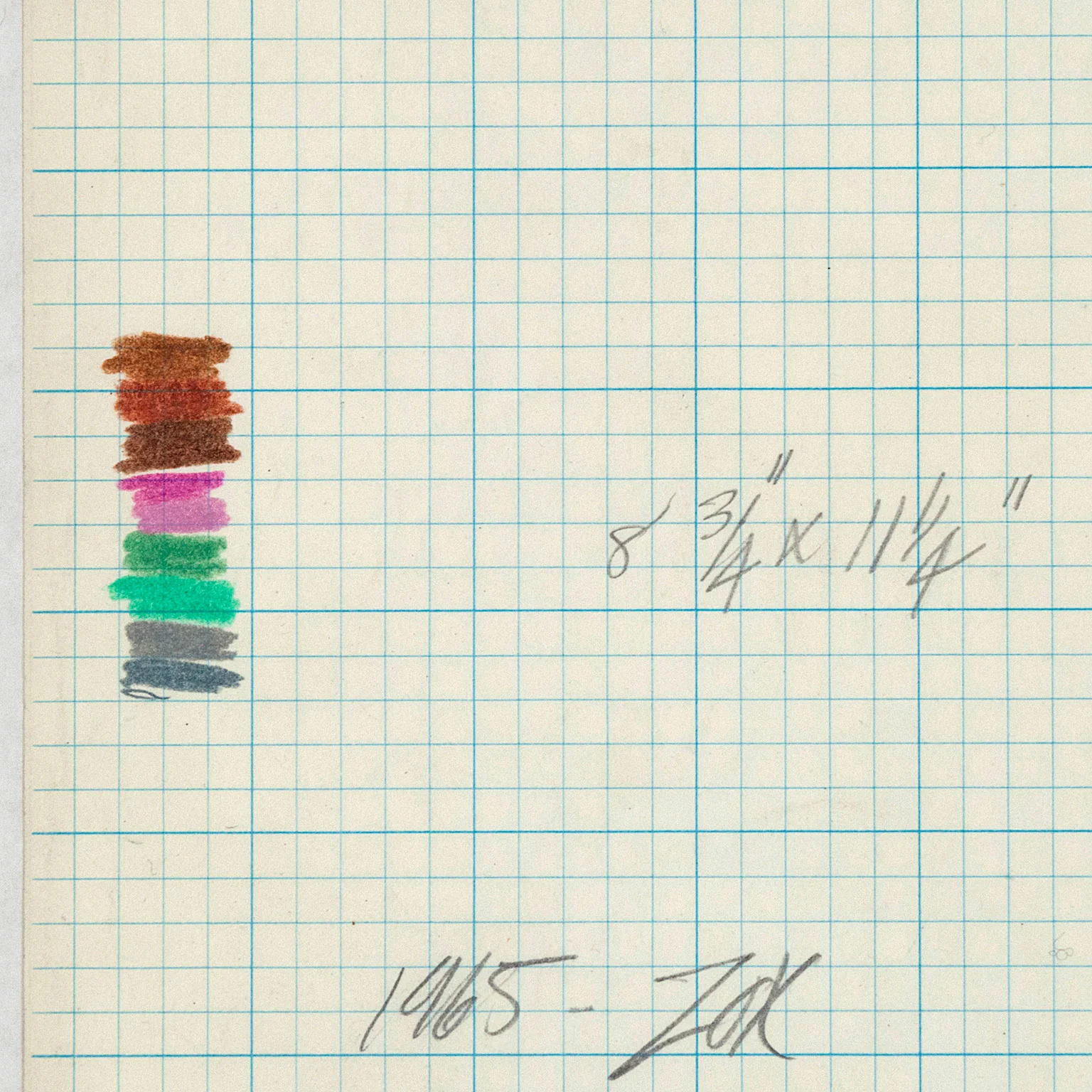 LARRY ZOX "META CENTER" DRAWING, 1965 - Image 7