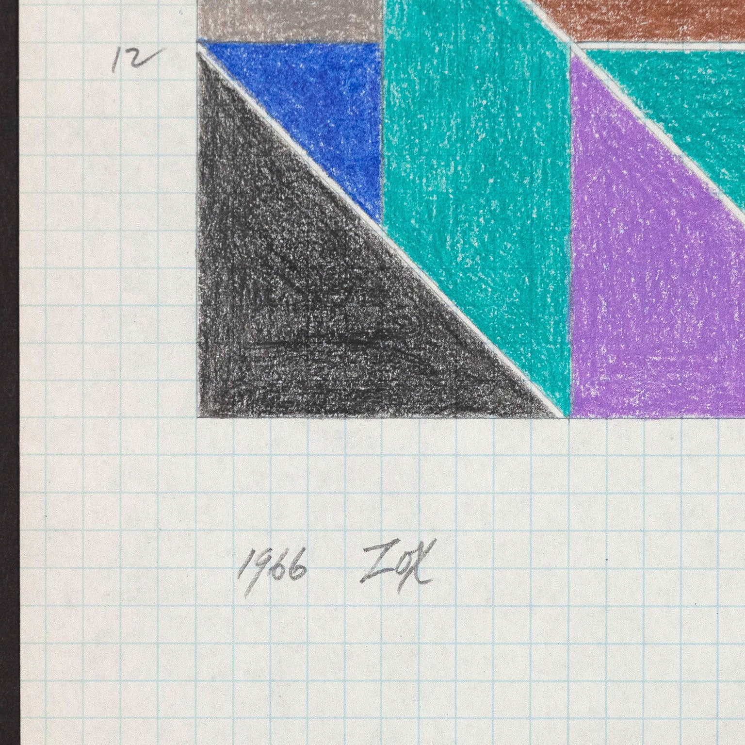 LARRY ZOX "MOSAIC" DRAWING, 1966 - Image 4