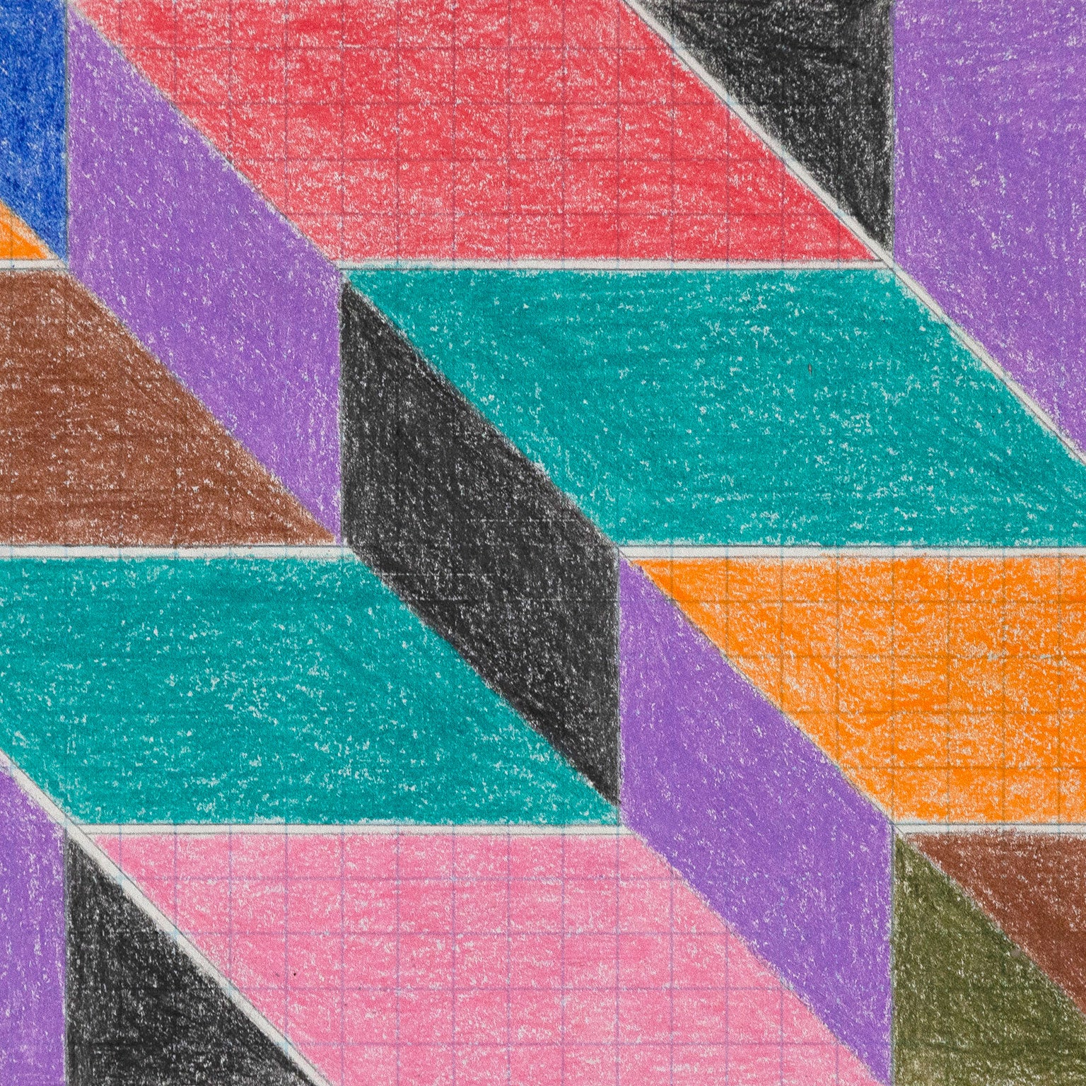 LARRY ZOX "MOSAIC" DRAWING, 1966 - Image 5