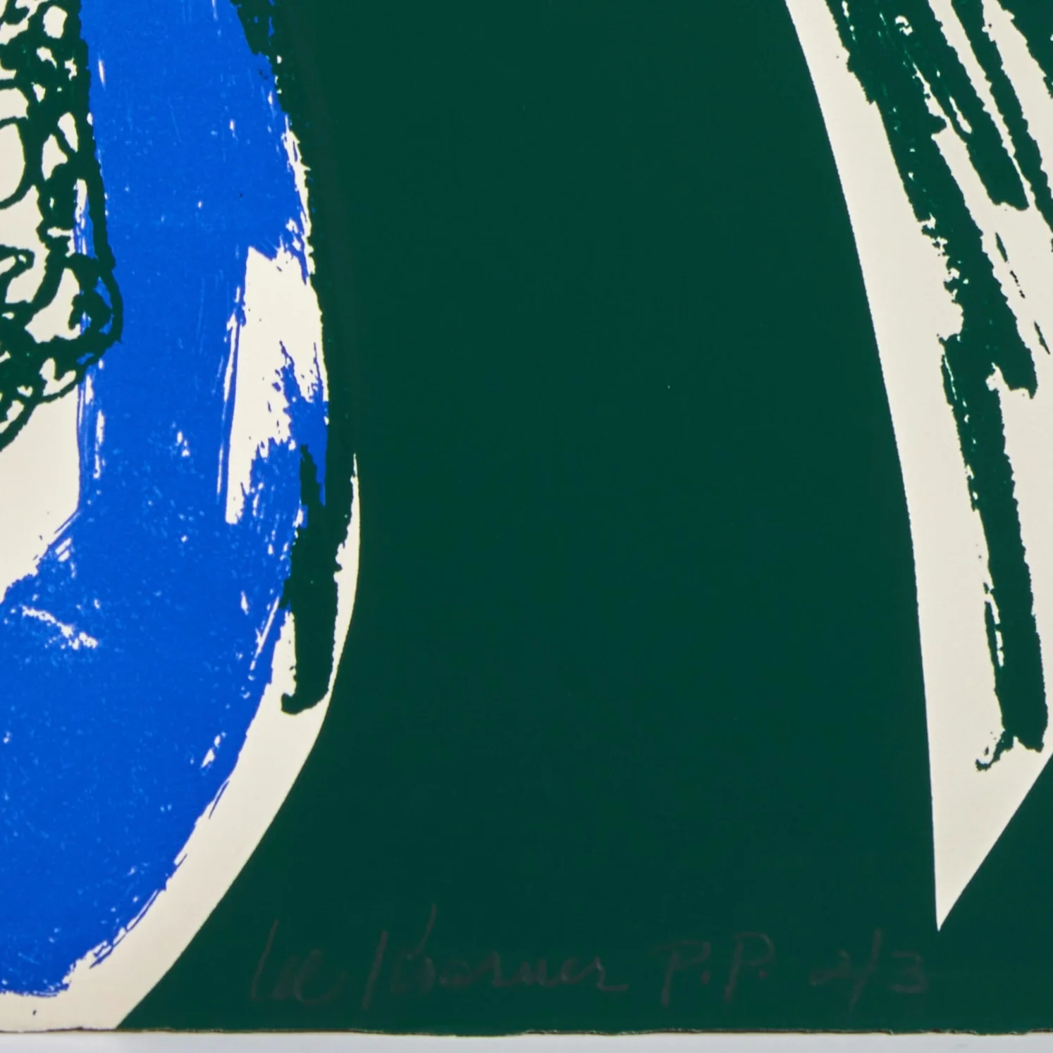 LEE KRASNER "FREE SPACE - BLUE" SCREENPRINT, 1975 - Image 3