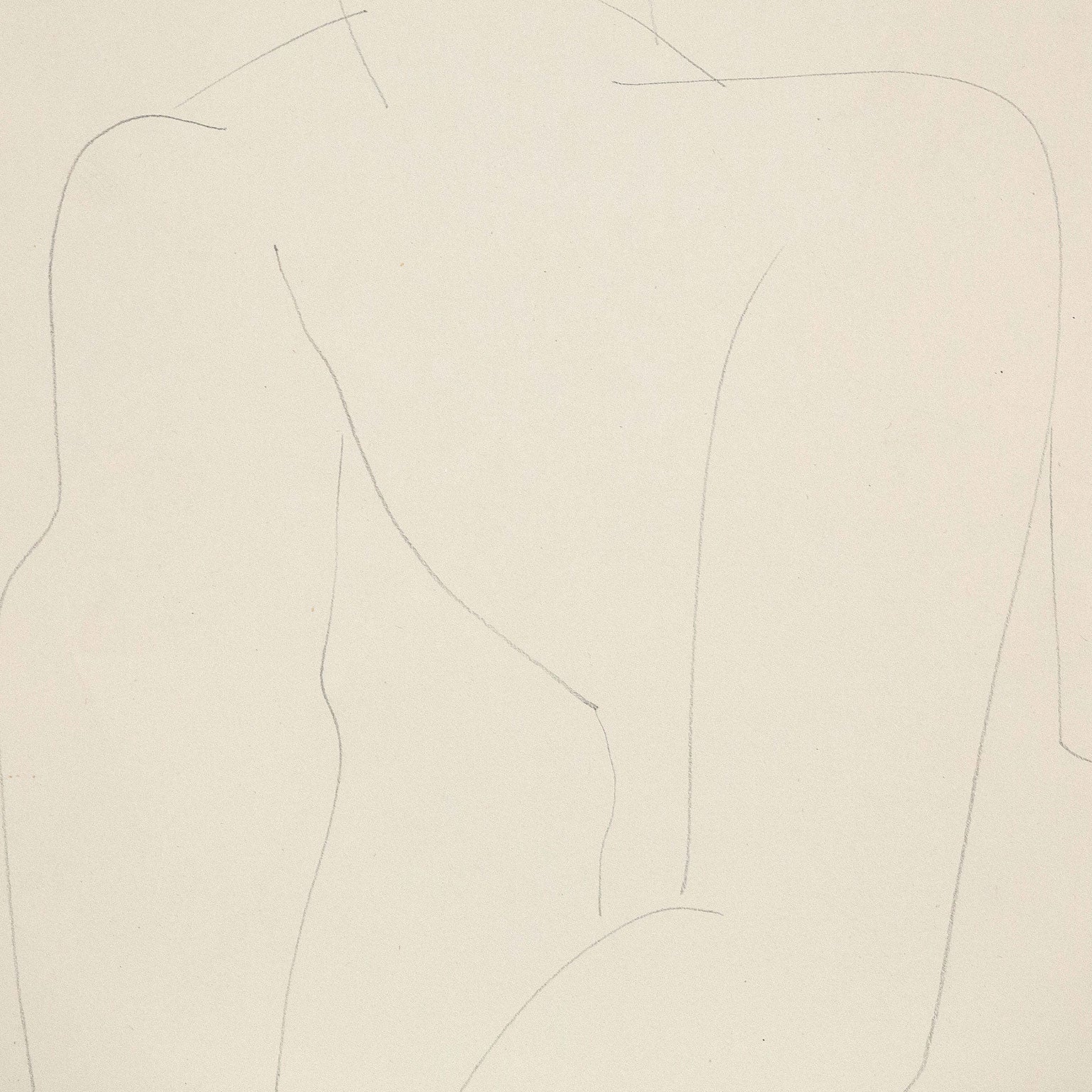 LOUISE NEVELSON "MALE NUDE" DRAWING, 1932 - Image 8