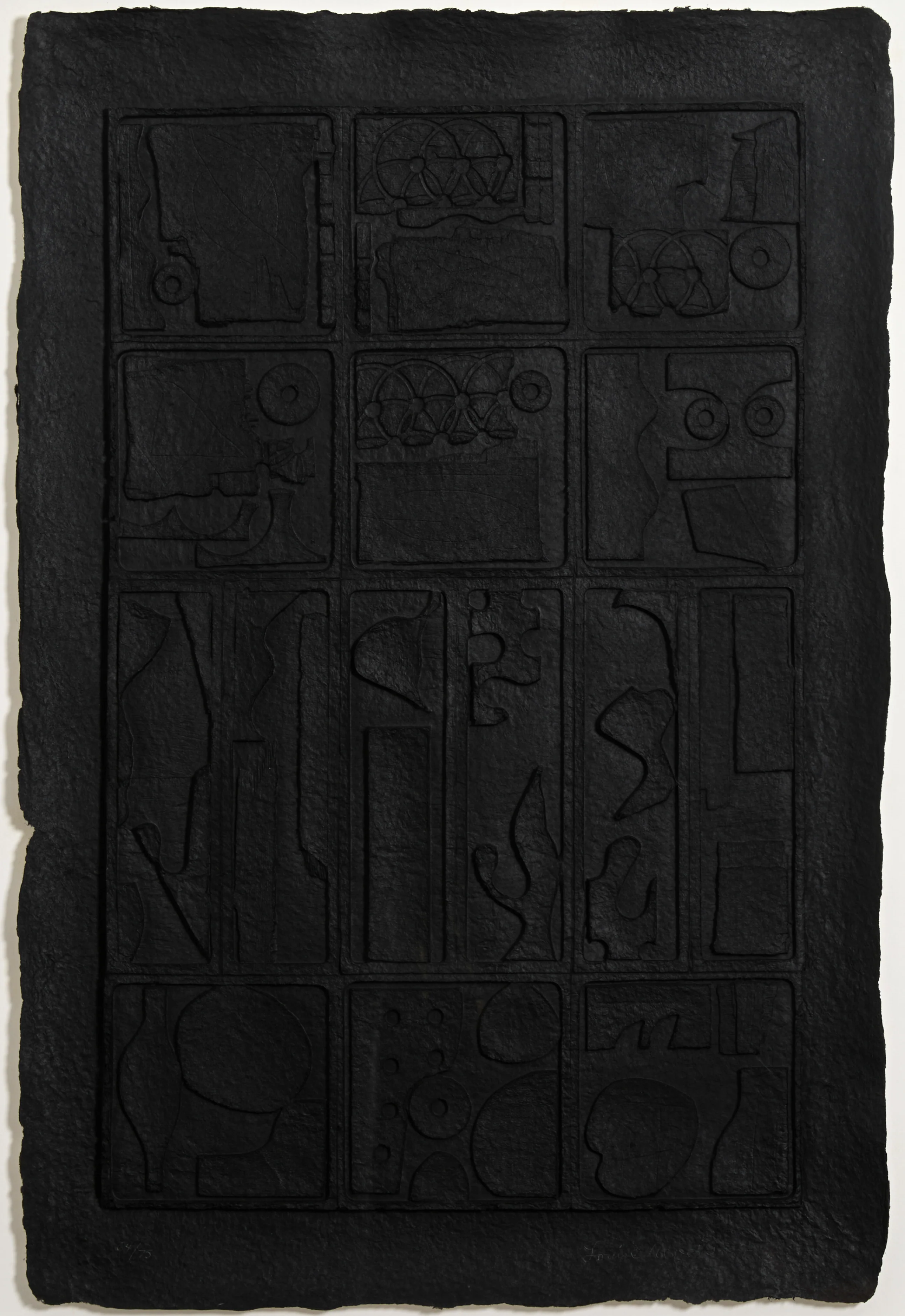 LOUISE NEVELSON "MOON GARDEN" CAST PAPER RELIEF, 1976 - Image 12
