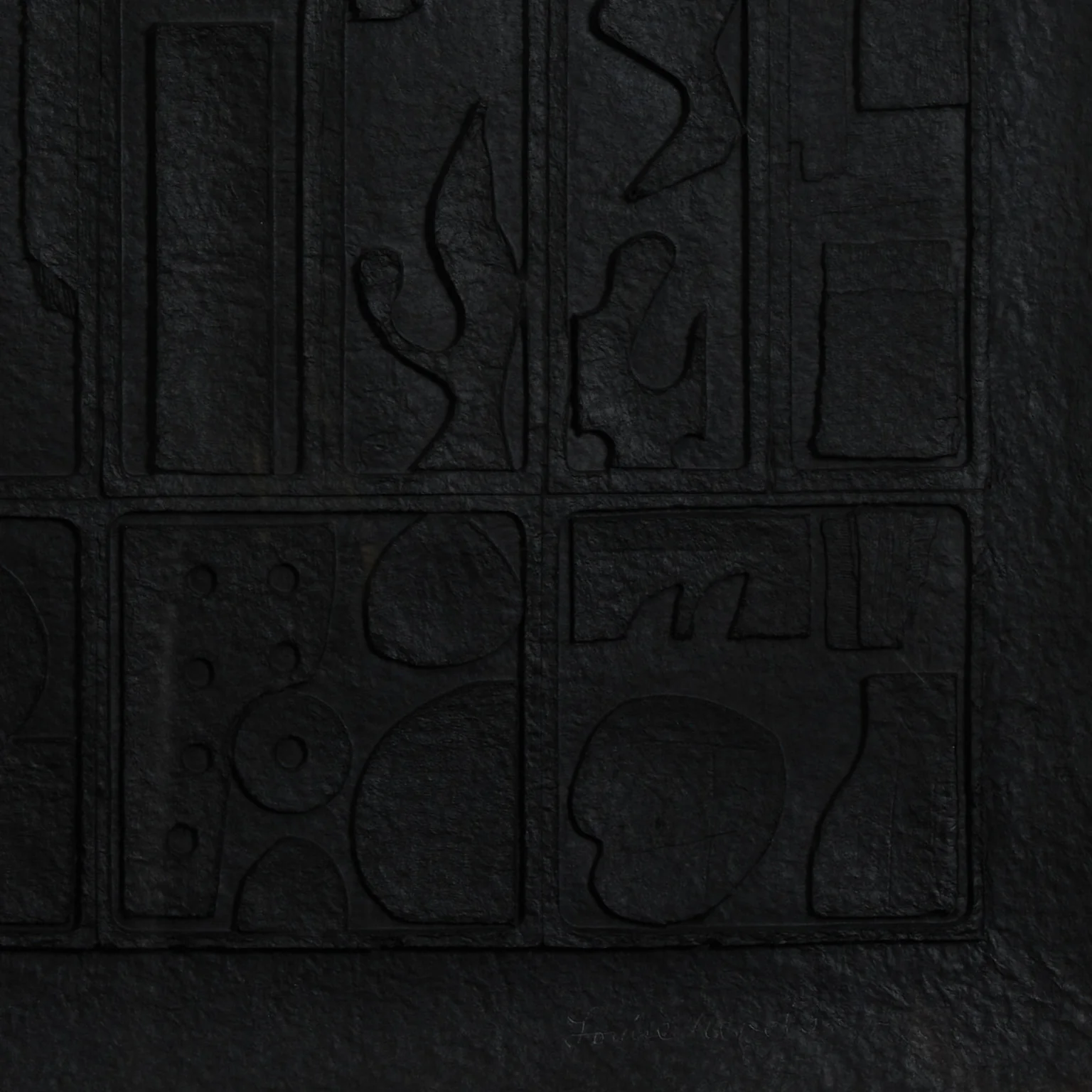 LOUISE NEVELSON "MOON GARDEN" CAST PAPER RELIEF, 1976 - Image 6