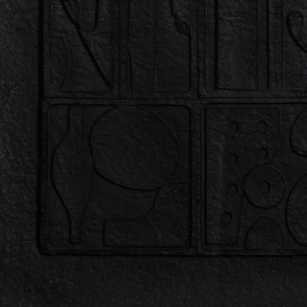 LOUISE NEVELSON "MOON GARDEN" CAST PAPER RELIEF, 1976 - Image 7
