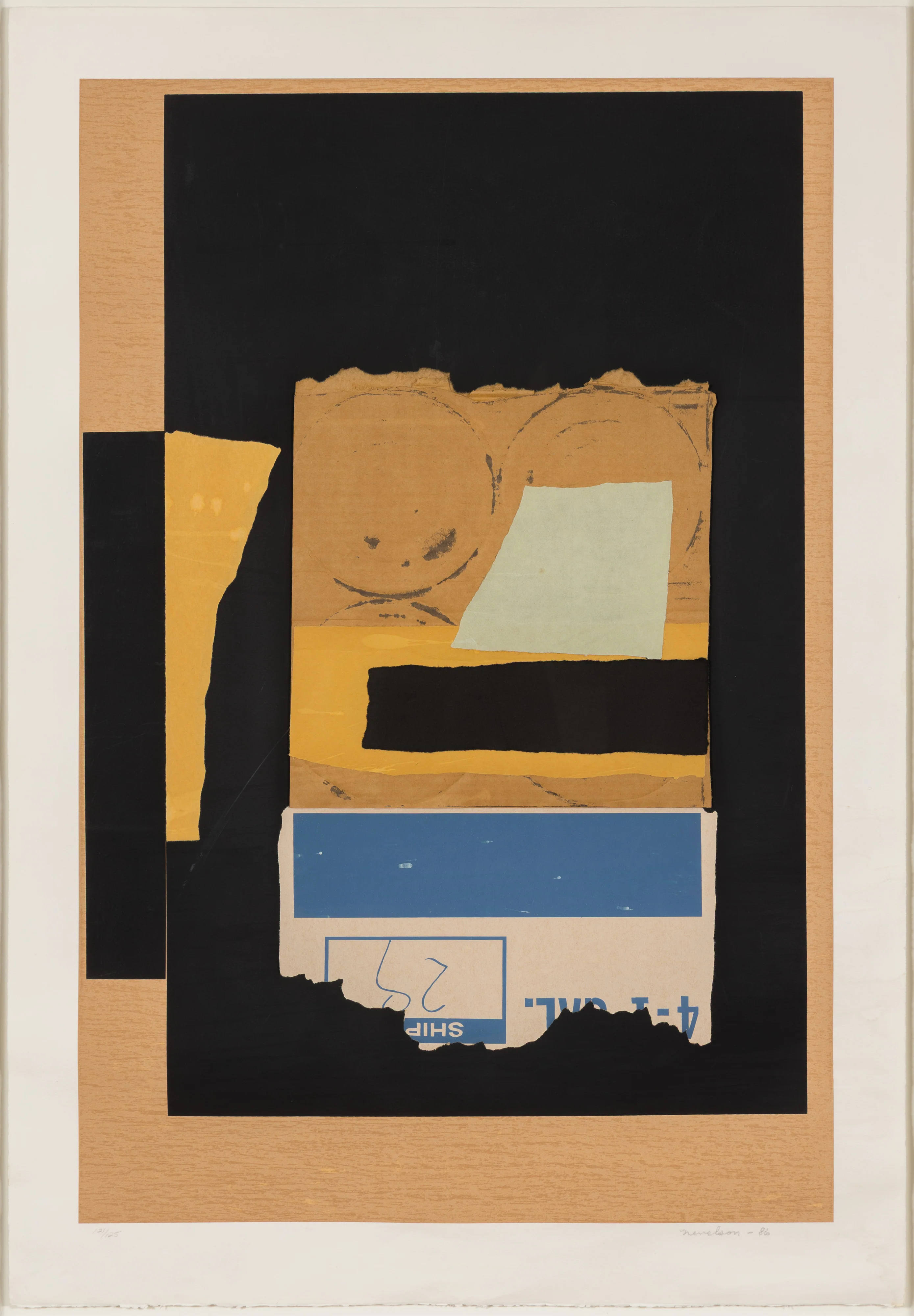 LOUISE NEVELSON "SOLITUDE" SCREENPRINT & COLLAGE, 1986 - Image 18