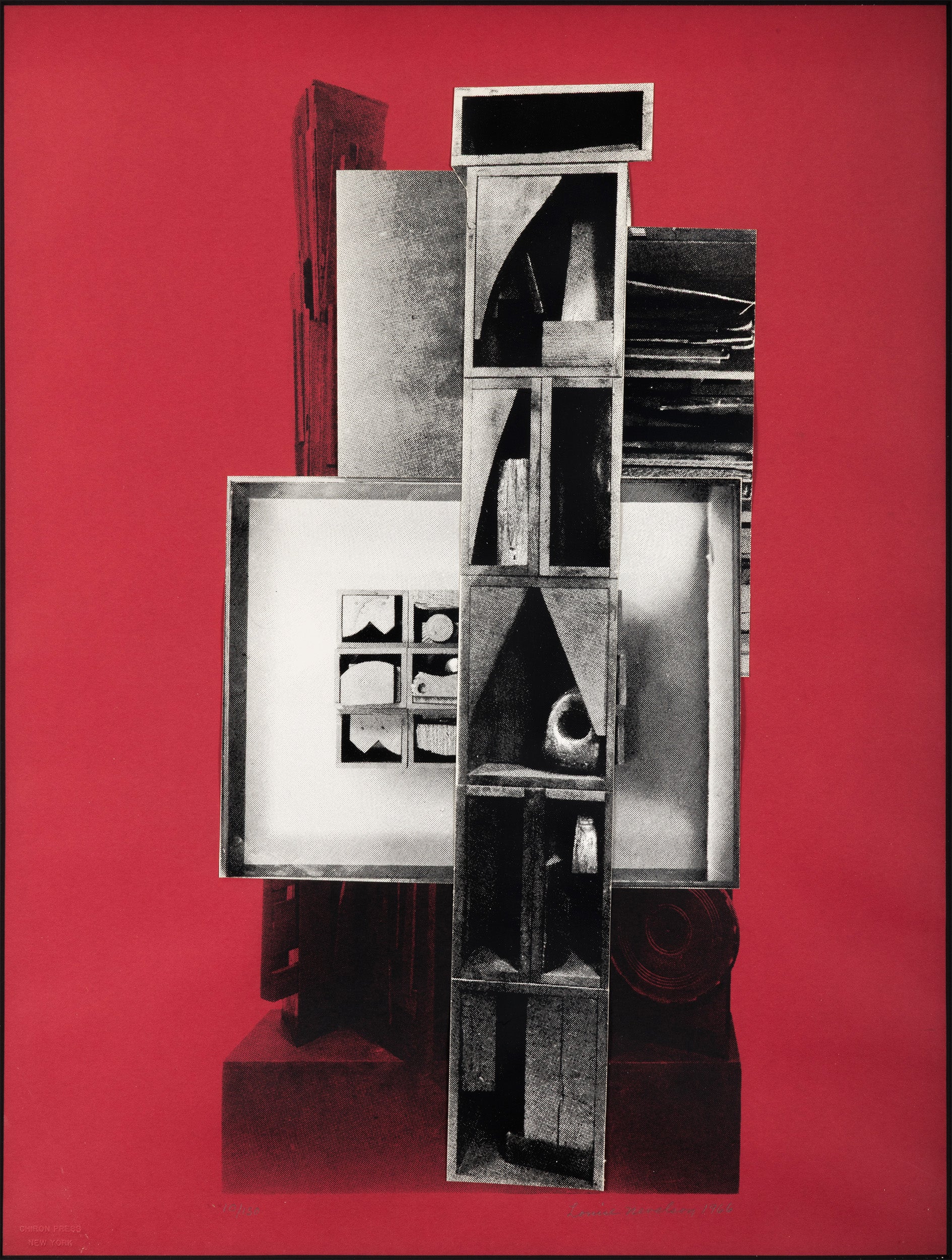 LOUISE NEVELSON "THE DRUM" SCREENPRINT / COLLAGE, 1966 - Image 17