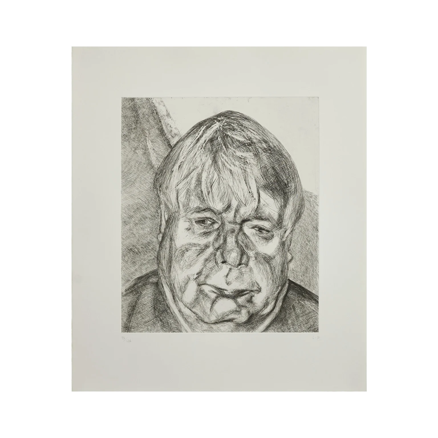 LUCIAN FREUD "DONEGAL MAN" ETCHING, 2006 - Image 3
