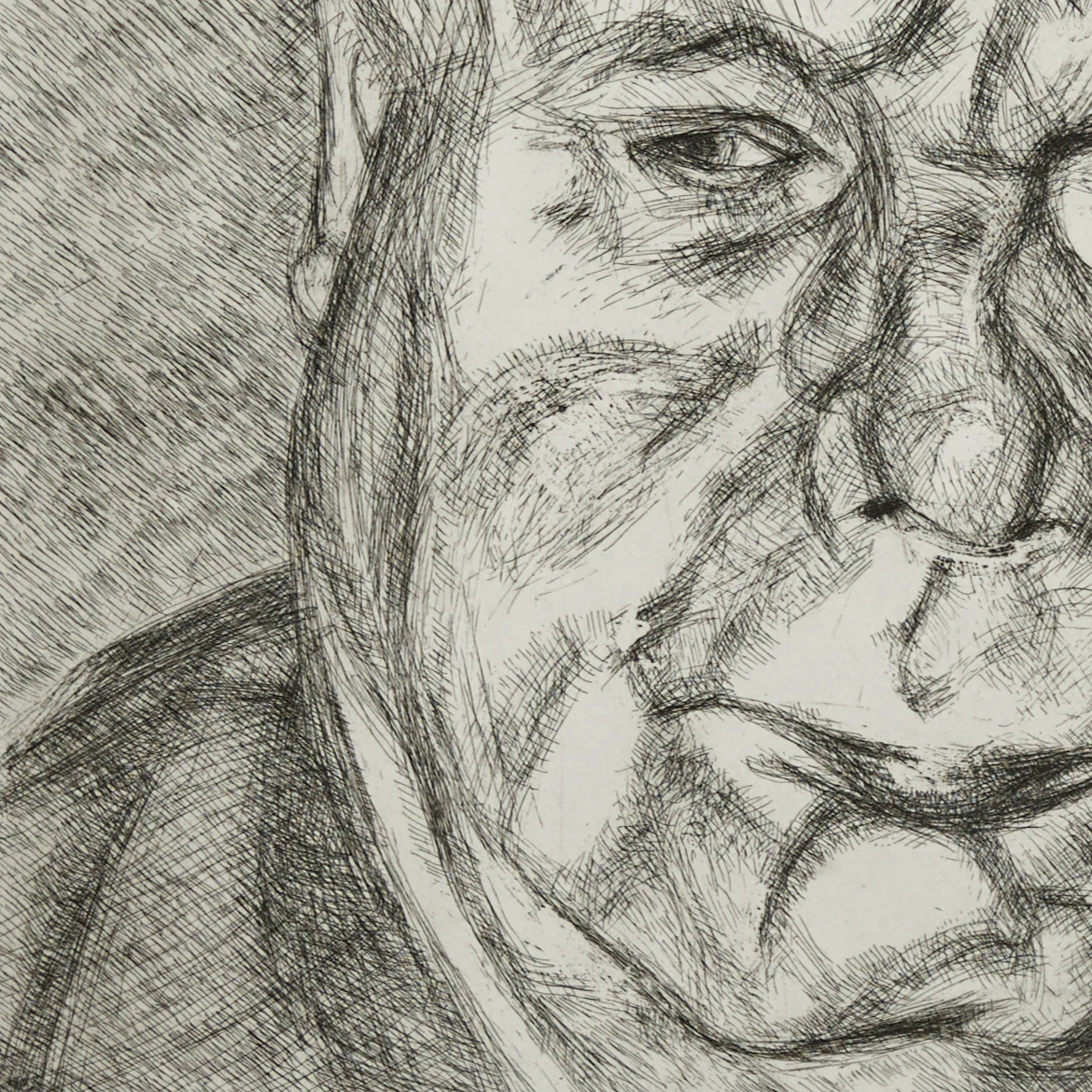 LUCIAN FREUD "DONEGAL MAN" ETCHING, 2006 - Image 6