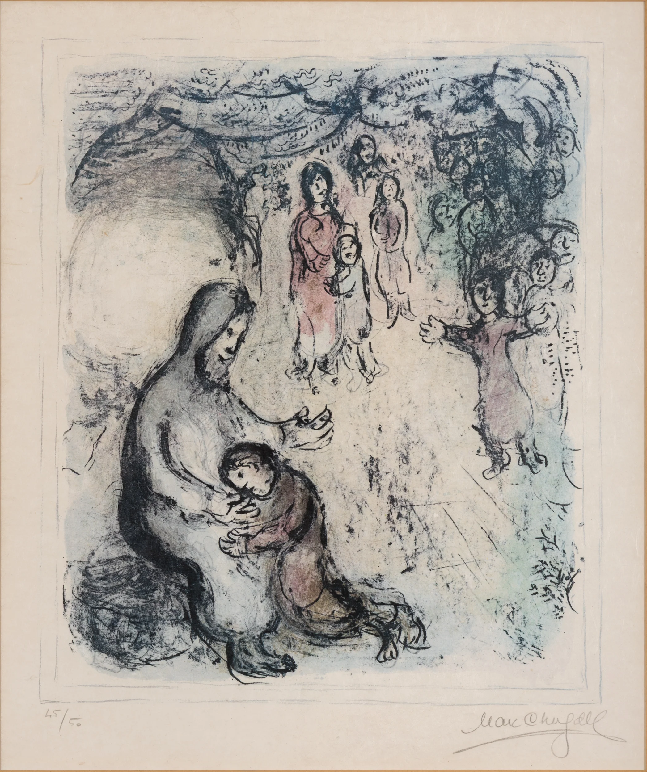 MARC CHAGALL "JACOB'S BLESSING" LITHOGRAPH, 1979 - Image 15