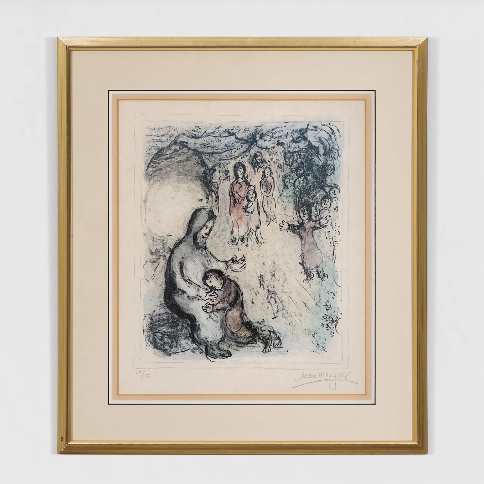 MARC CHAGALL "JACOB'S BLESSING" LITHOGRAPH, 1979 - Image 2