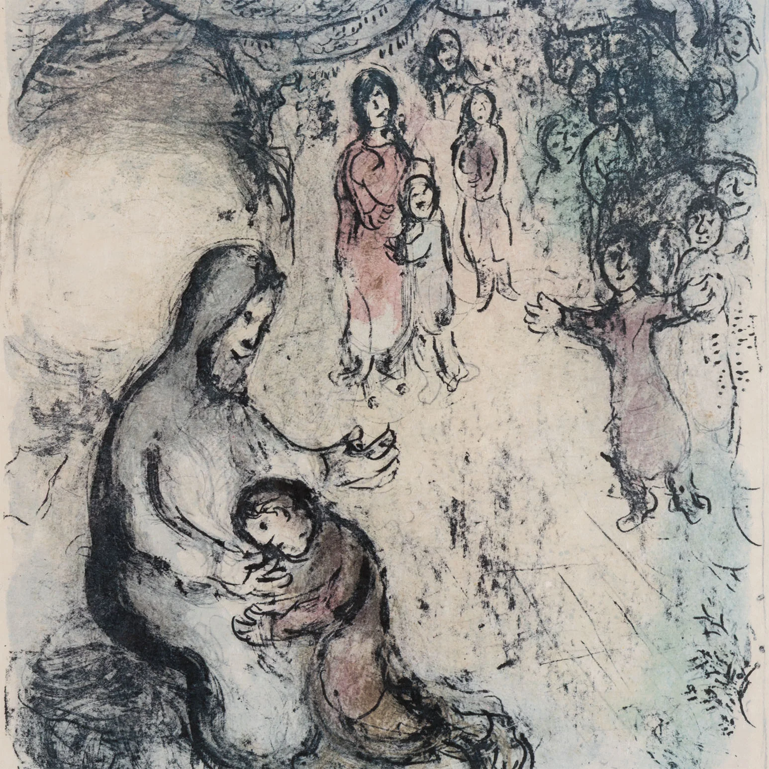 MARC CHAGALL "JACOB'S BLESSING" LITHOGRAPH, 1979 - Image 5
