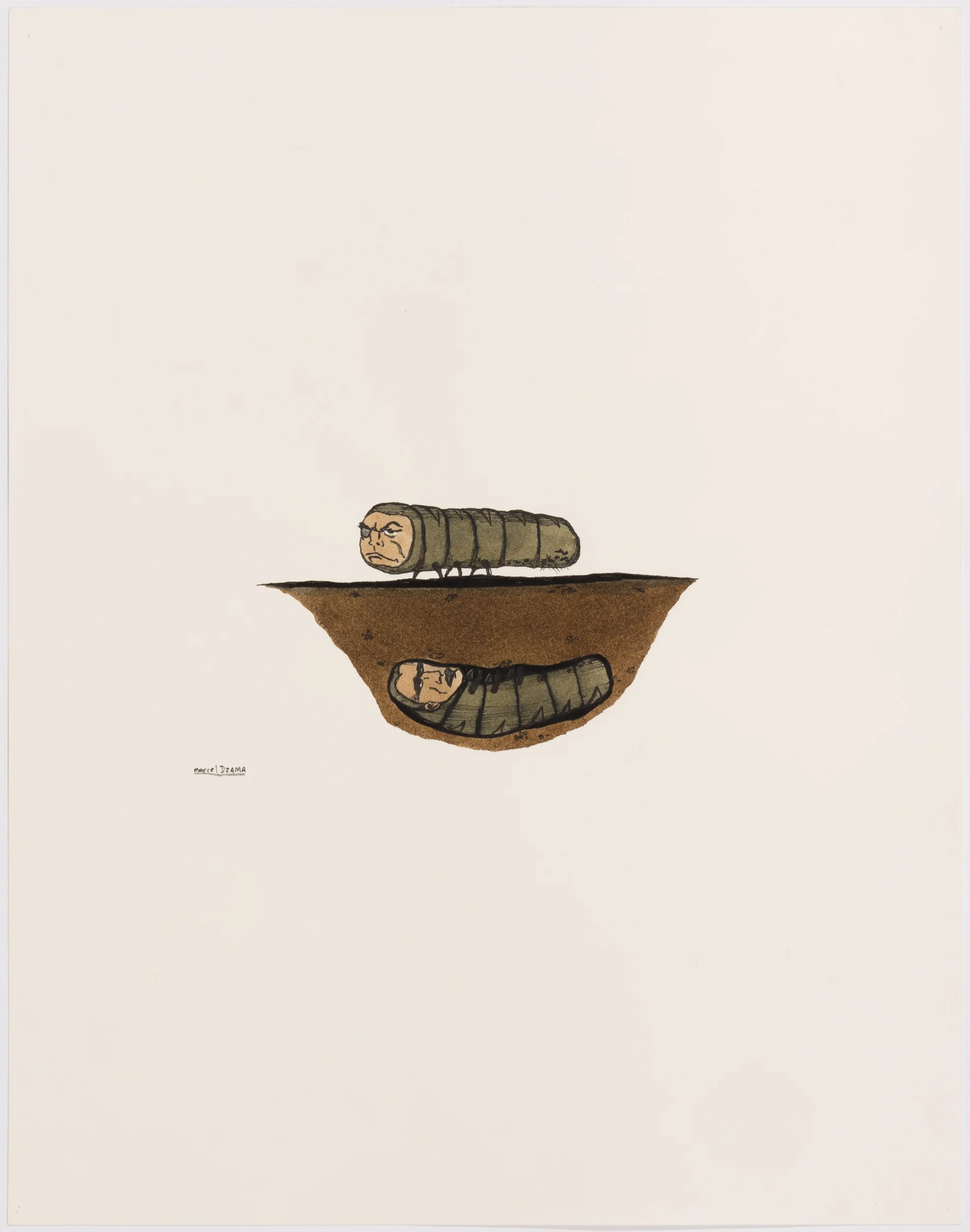 MARCEL DZAMA "OVER/UNDER" WATERCOLOR, 1998 - Image 12