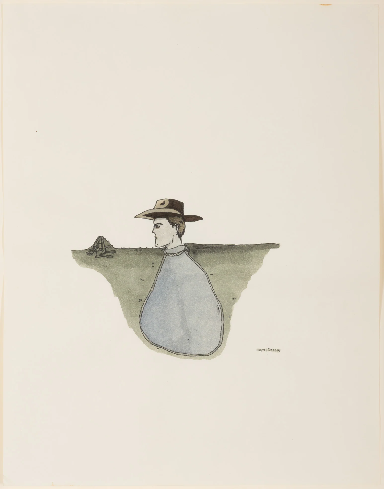 MARCEL DZAMA "SELF-POSSESSION" WATERCOLOR, 1998 - Image 13