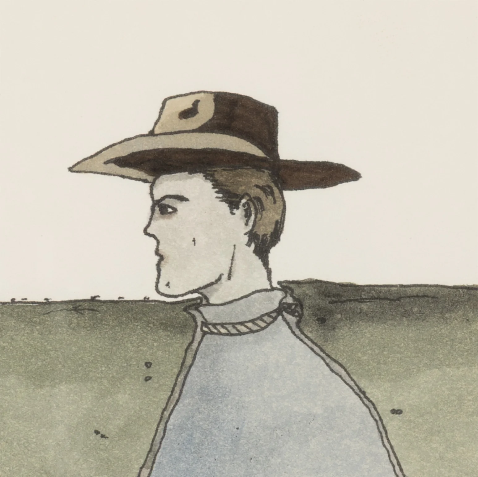 MARCEL DZAMA "SELF-POSSESSION" WATERCOLOR, 1998 - Image 5