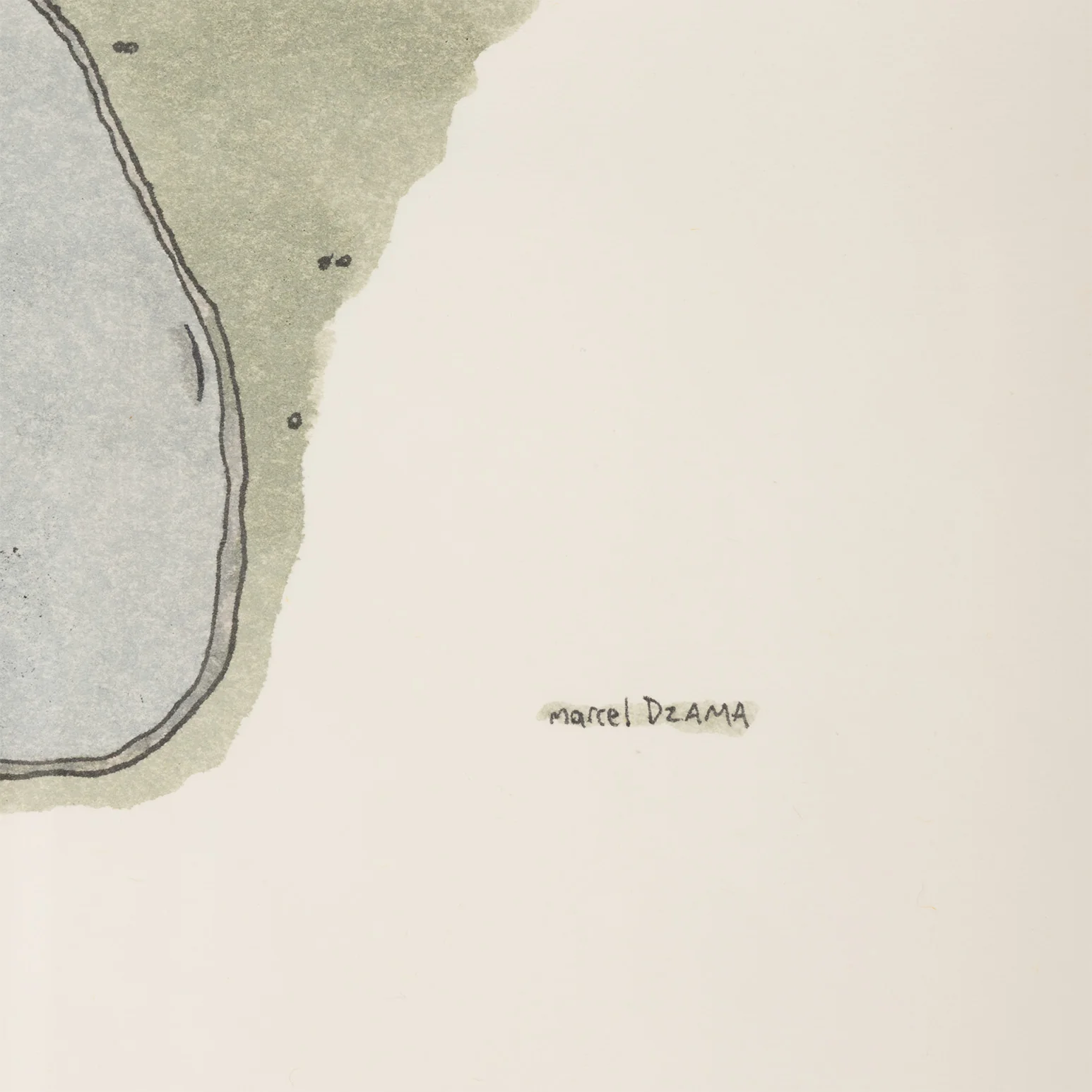 MARCEL DZAMA "SELF-POSSESSION" WATERCOLOR, 1998 - Image 8