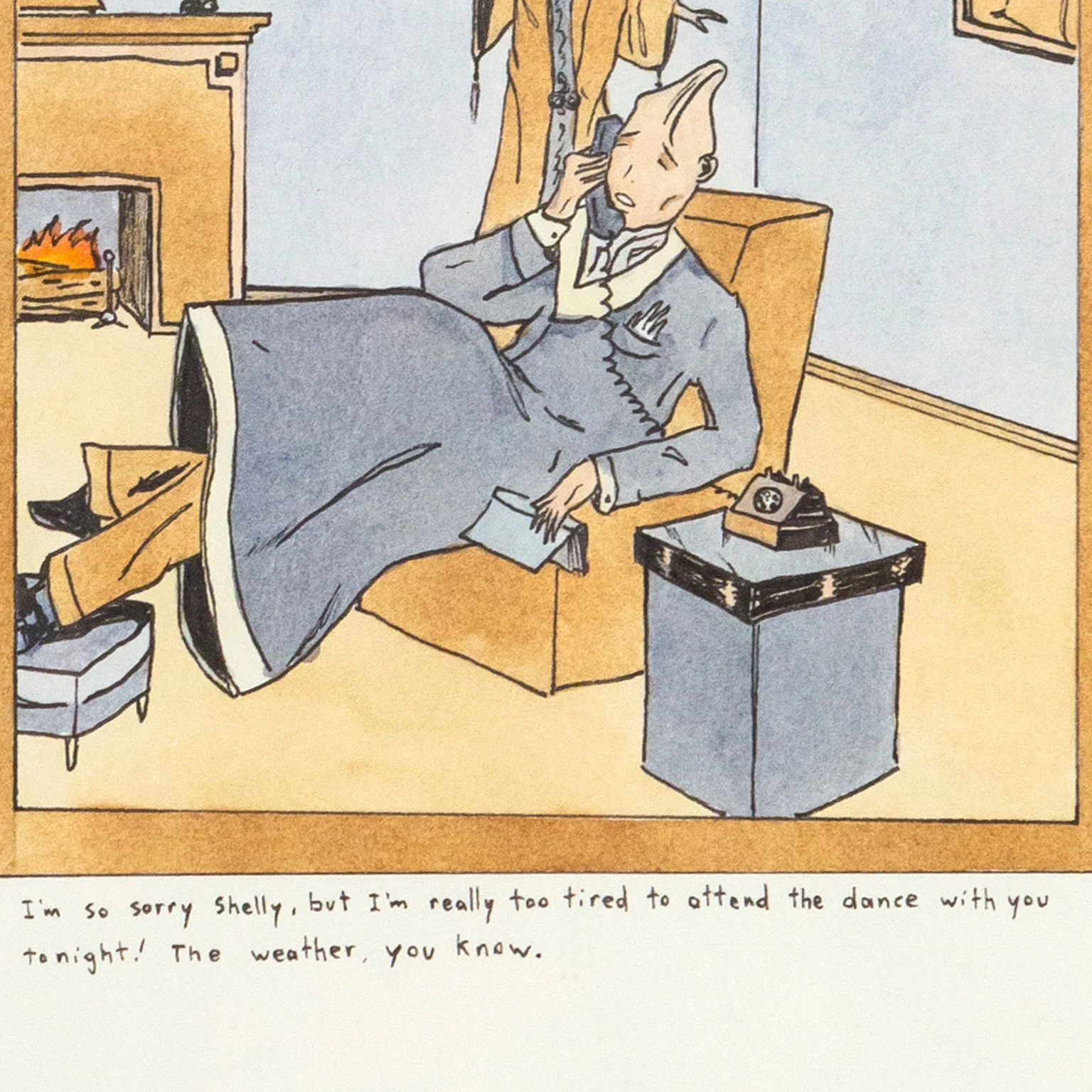 MARCEL DZAMA "TOO TIRED, SHELLY" DRAWING, 2000. - Image 6