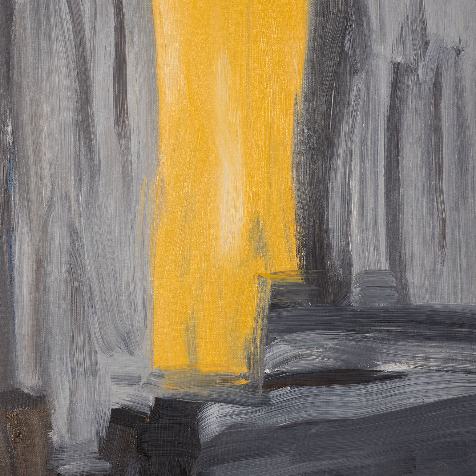 MARTHA DIAMOND "YELLOW WITH SHADOWS" PAINTING, 1989 - Image 12