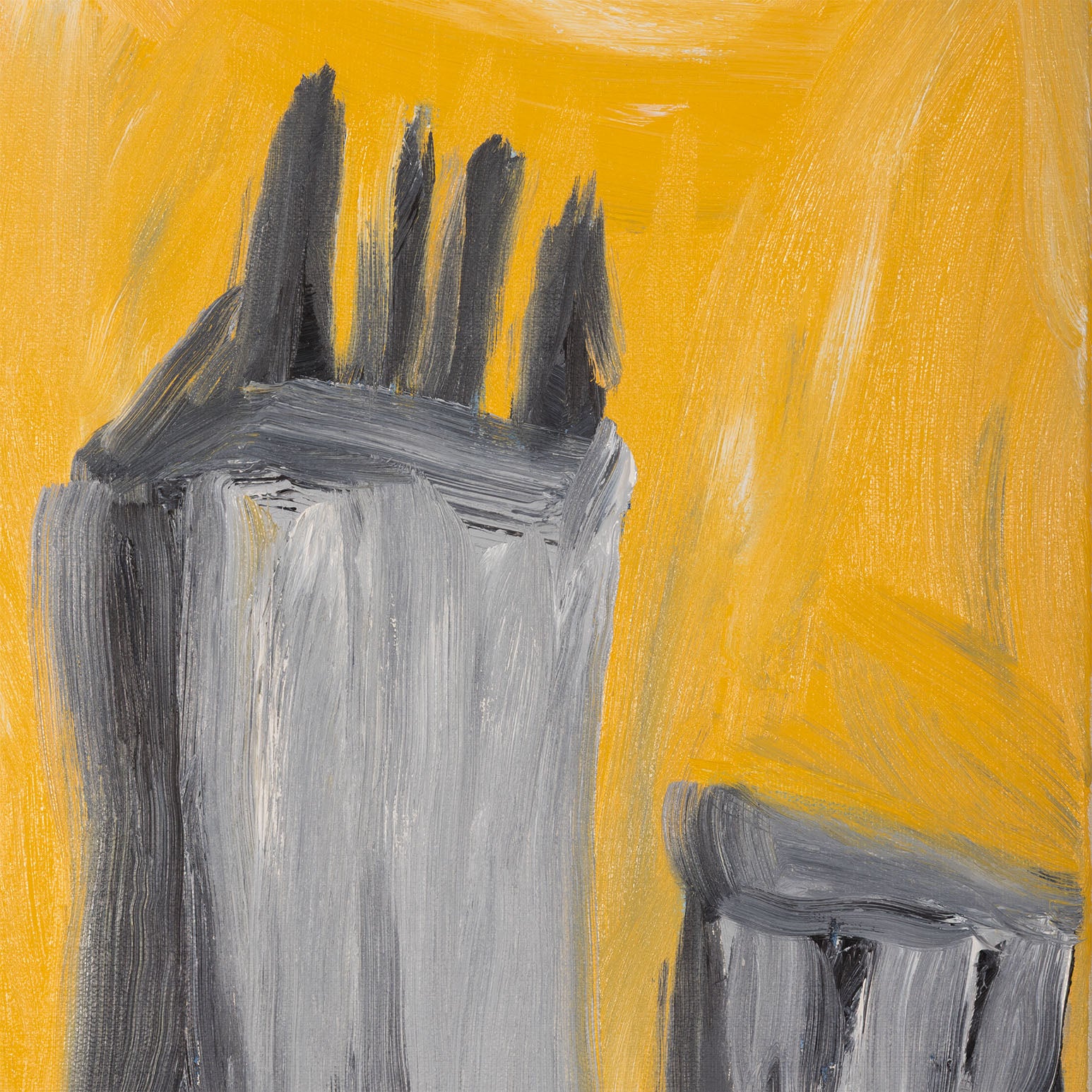 MARTHA DIAMOND "YELLOW WITH SHADOWS" PAINTING, 1989 - Image 13