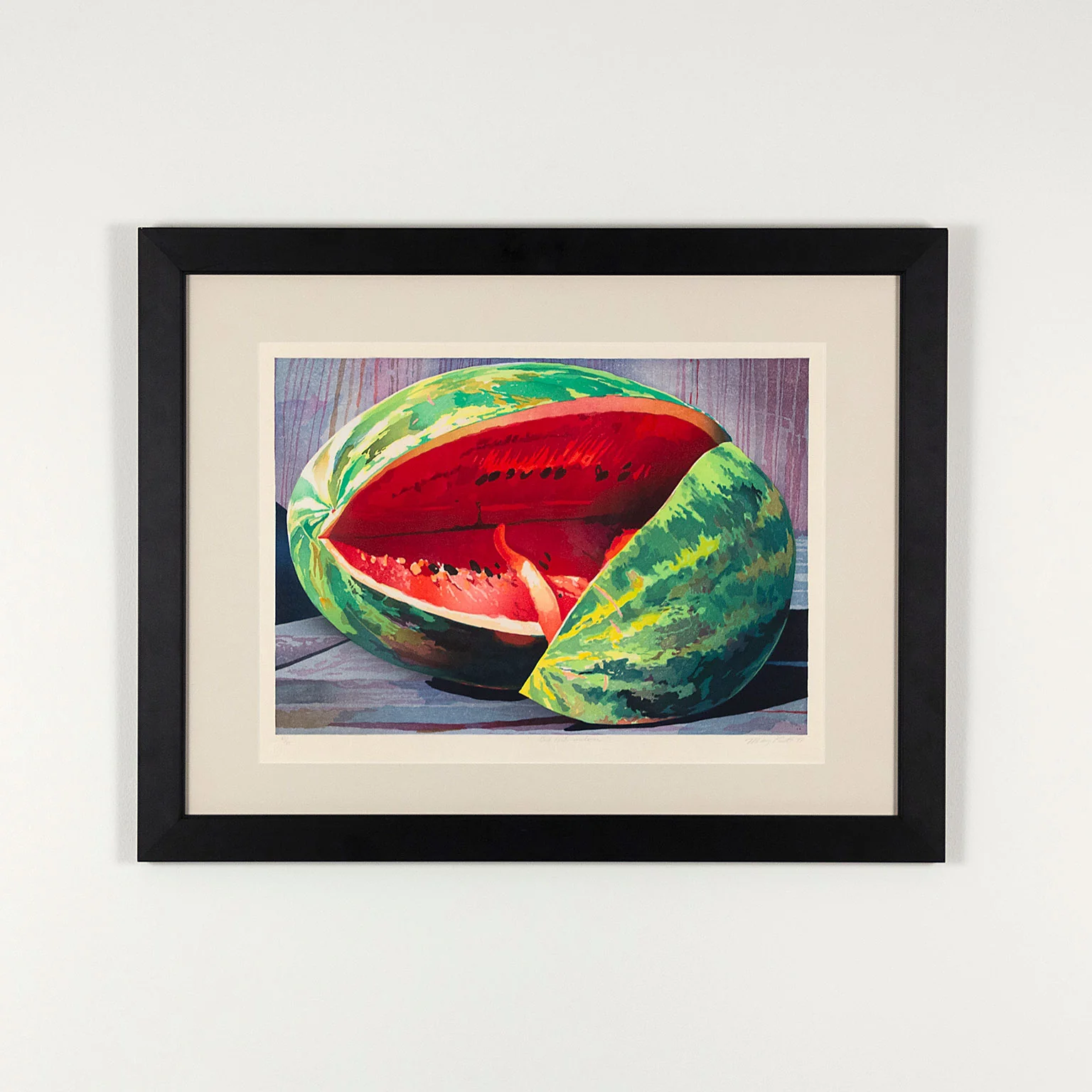 MARY PRATT "CUT WATERMELON" COLOR WOODCUT, 1997 - Image 2
