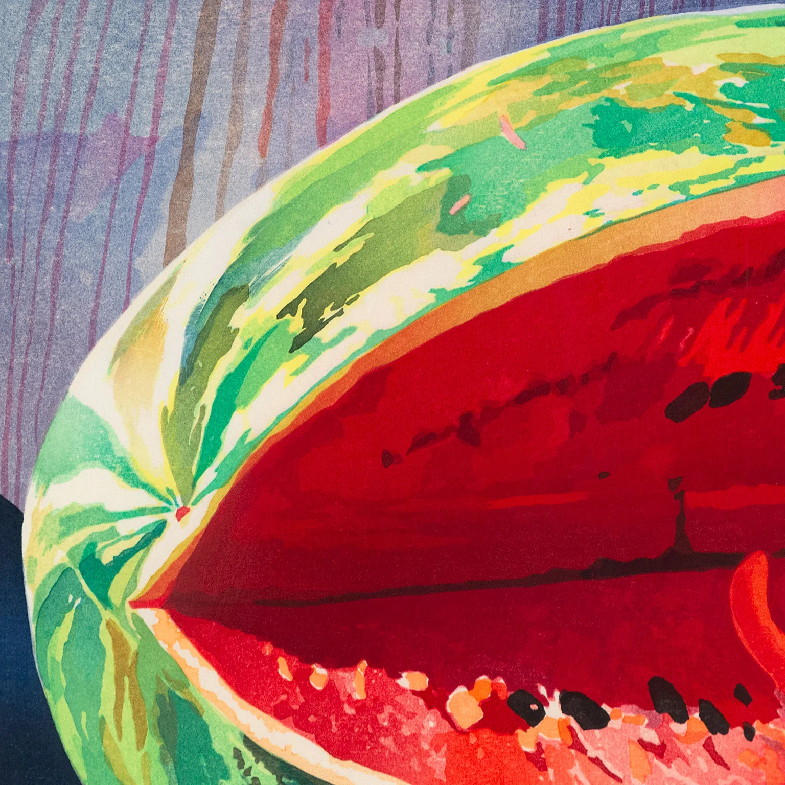 MARY PRATT "CUT WATERMELON" COLOR WOODCUT, 1997 - Image 5