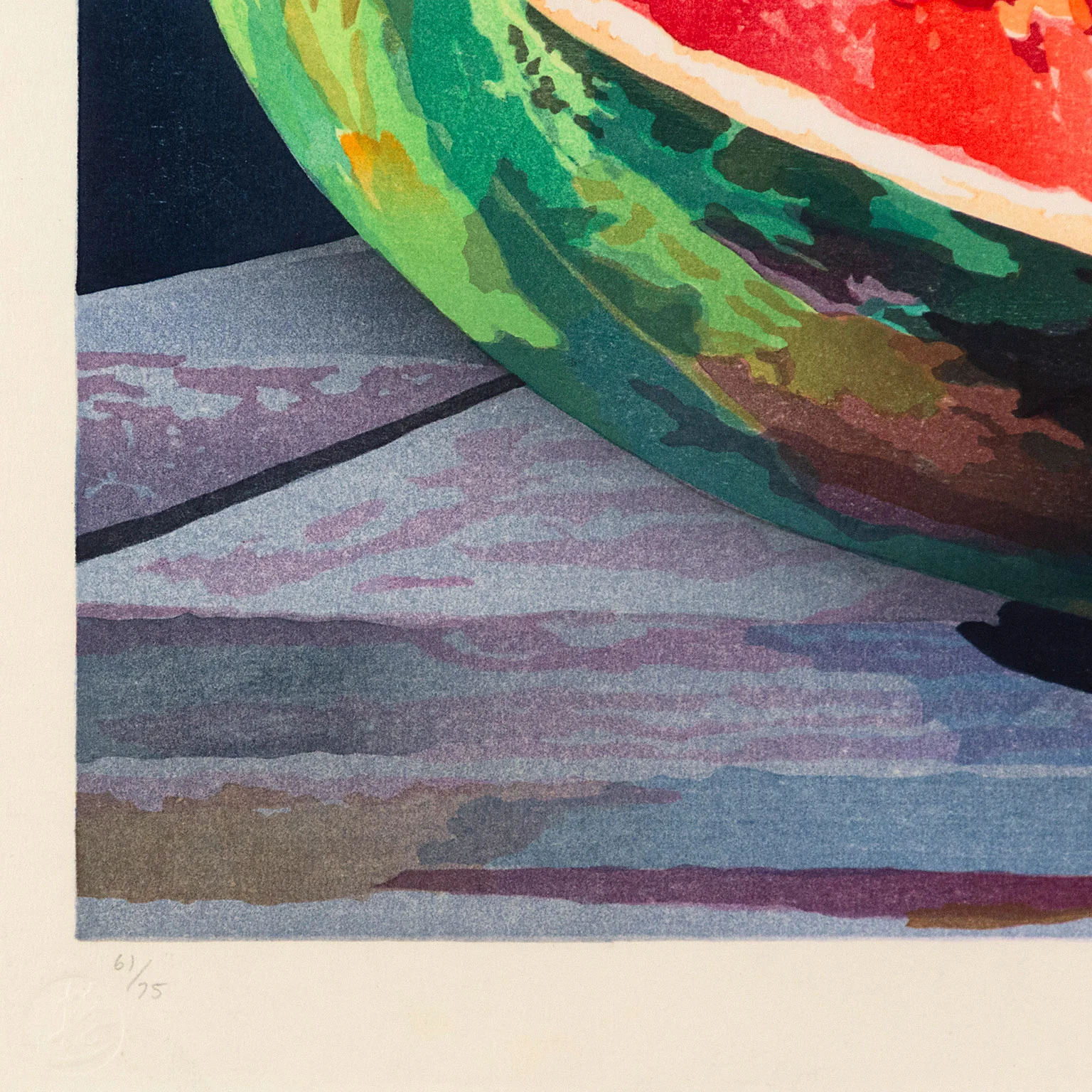 MARY PRATT "CUT WATERMELON" COLOR WOODCUT, 1997 - Image 7