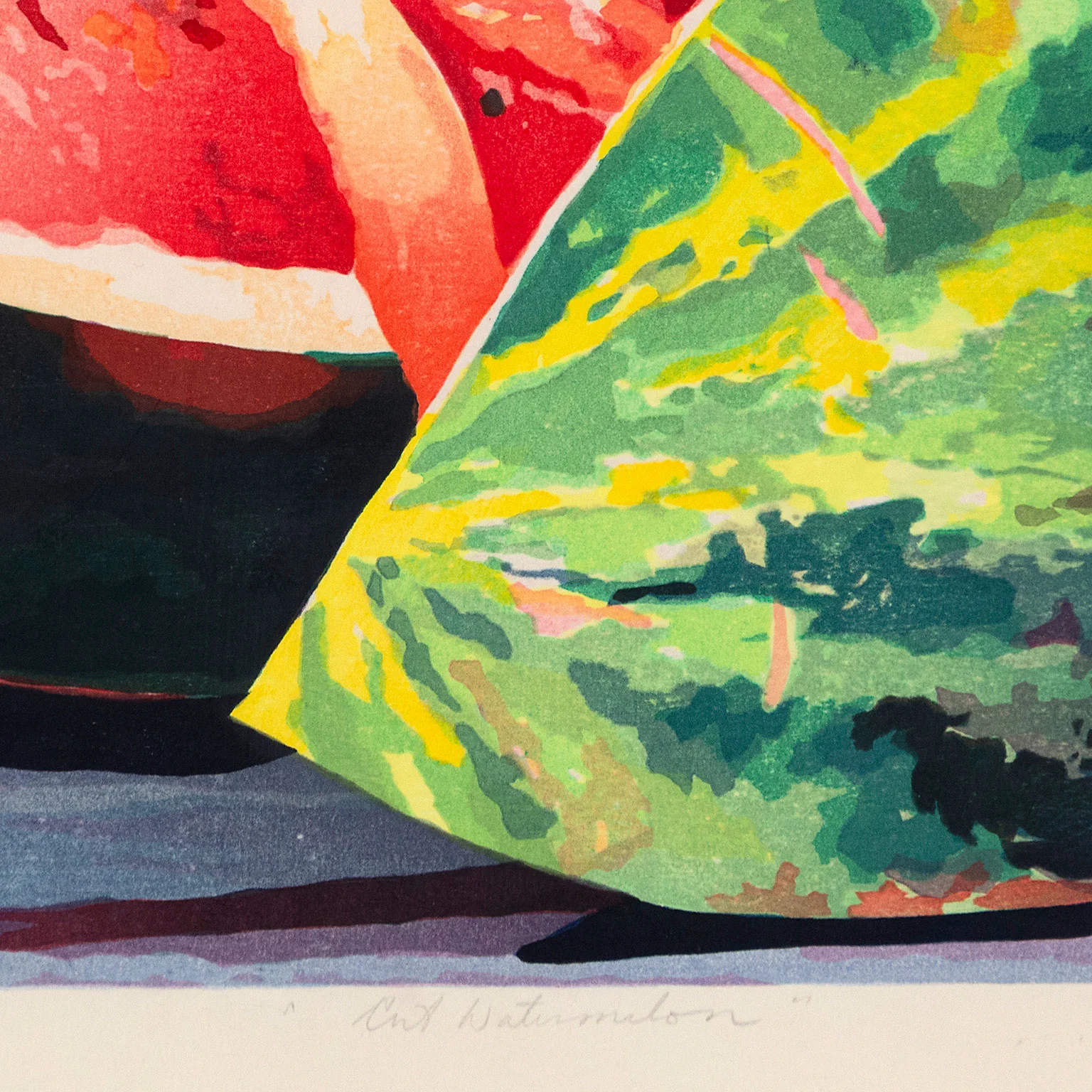 MARY PRATT "CUT WATERMELON" COLOR WOODCUT, 1997 - Image 8