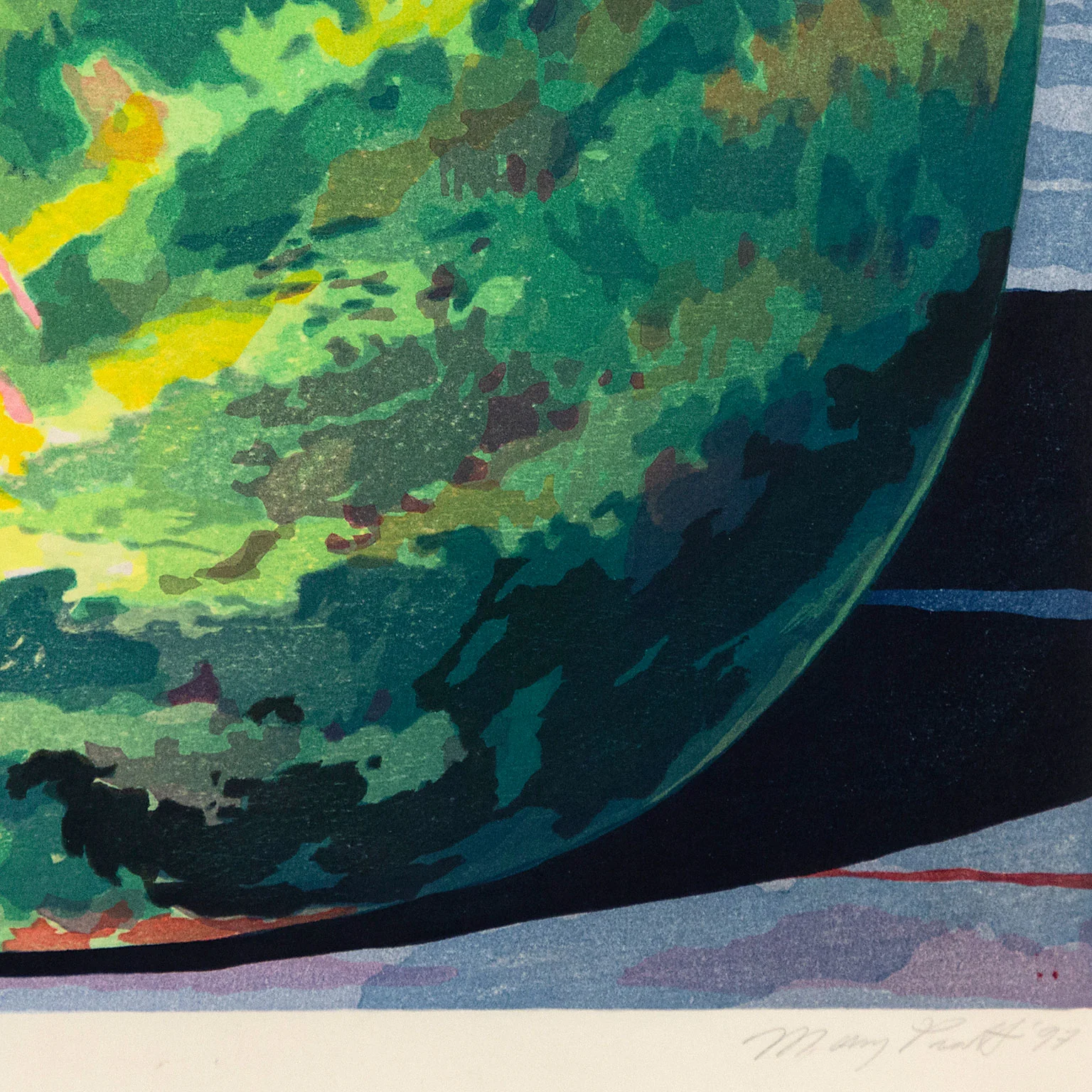MARY PRATT "CUT WATERMELON" COLOR WOODCUT, 1997 - Image 9