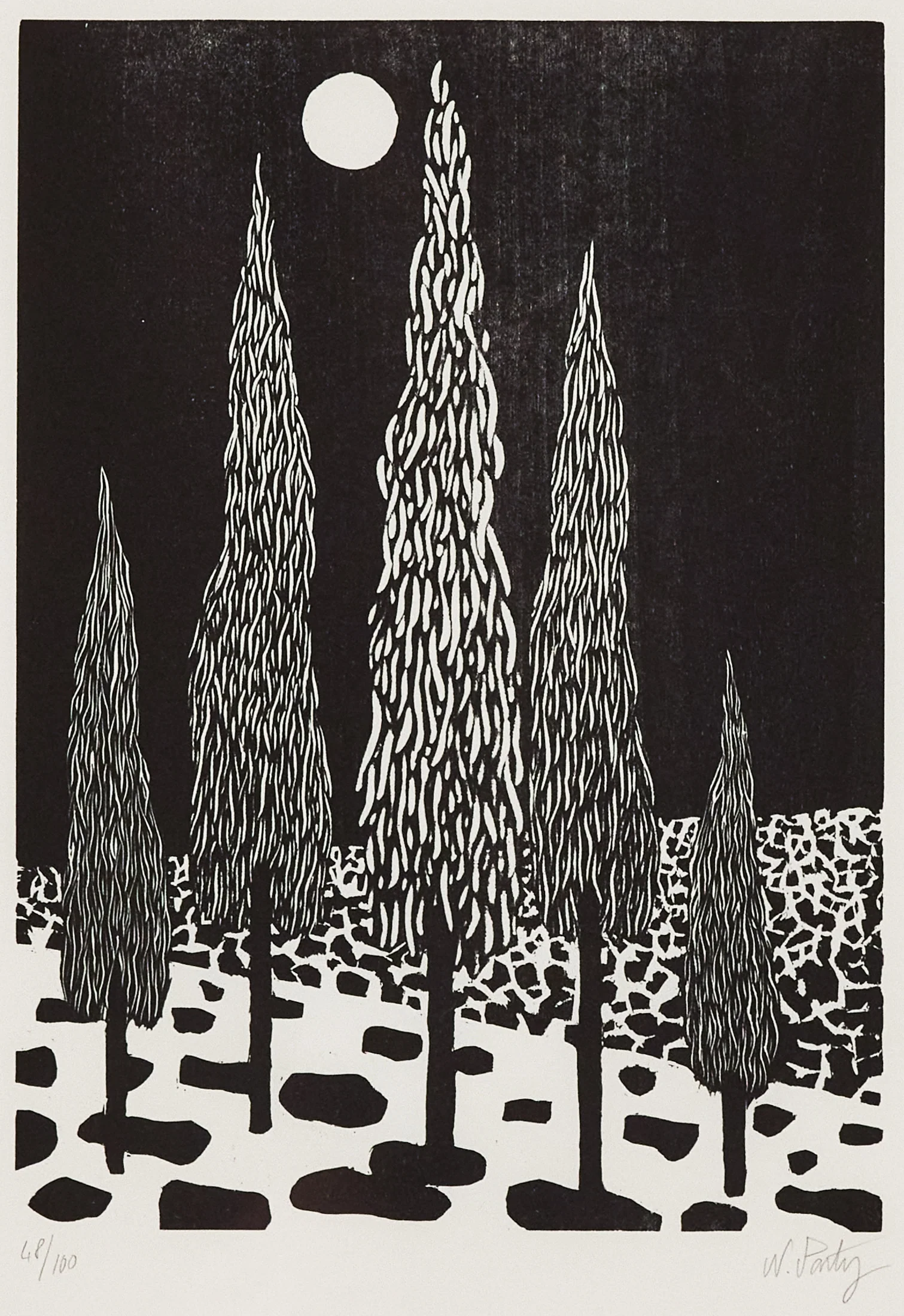 NICOLAS PARTY "TREES" WOODCUT, 2020 - Image 12