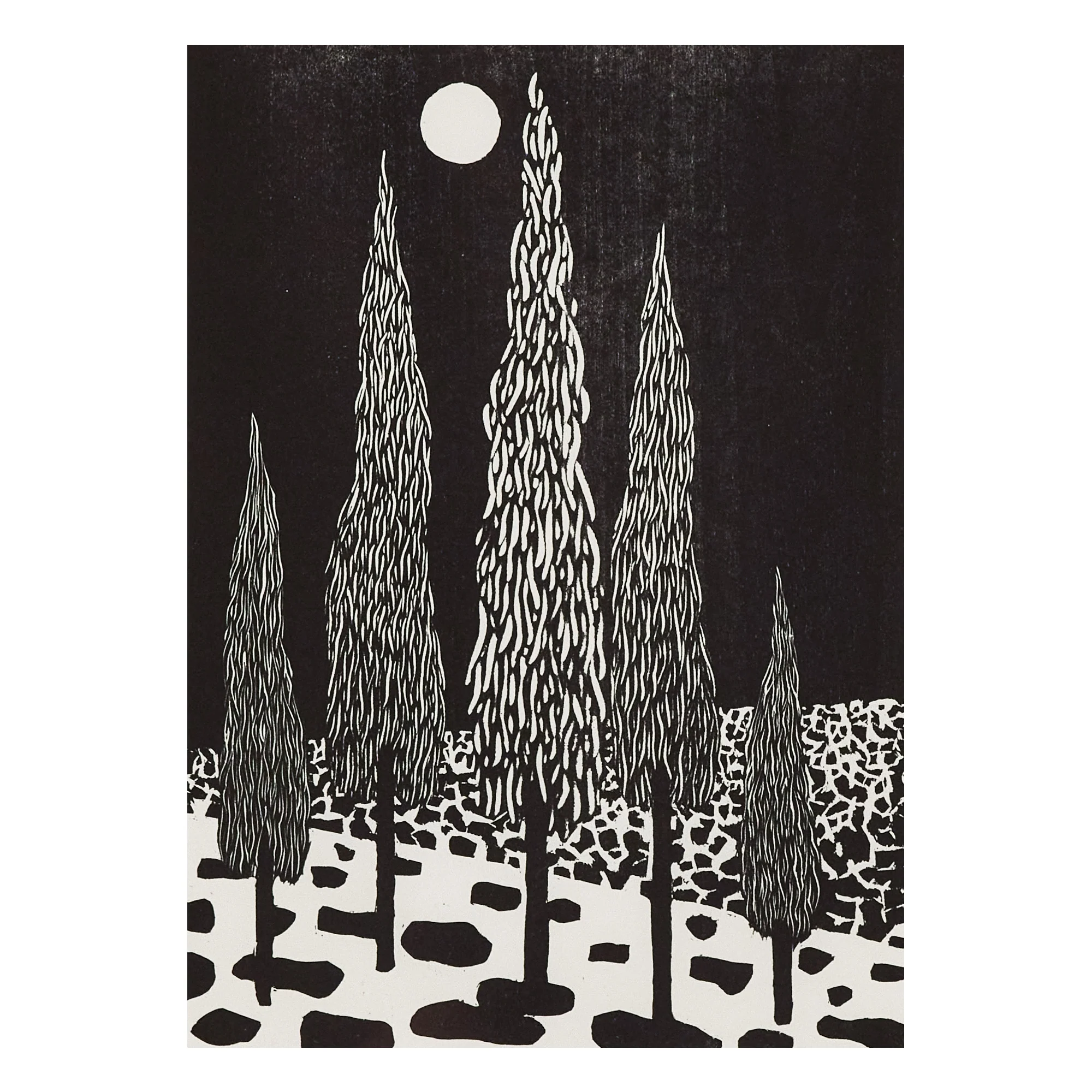 NICOLAS PARTY "TREES" WOODCUT, 2020 - Image 3