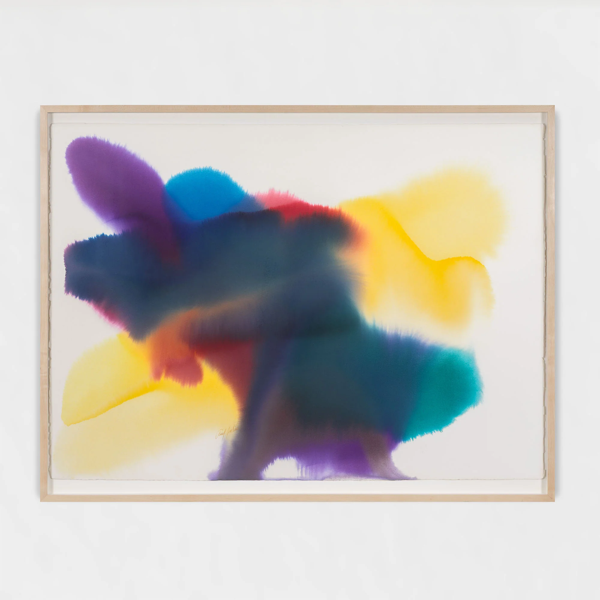 PAUL JENKINS "PHENOMENA: SUN STALKER" WATERCOLOR 1982 - Image 2