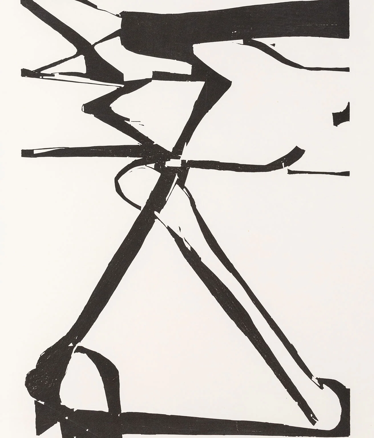 RICHARD DIEBENKORN "DOUBLE X" WOODCUT, 1987