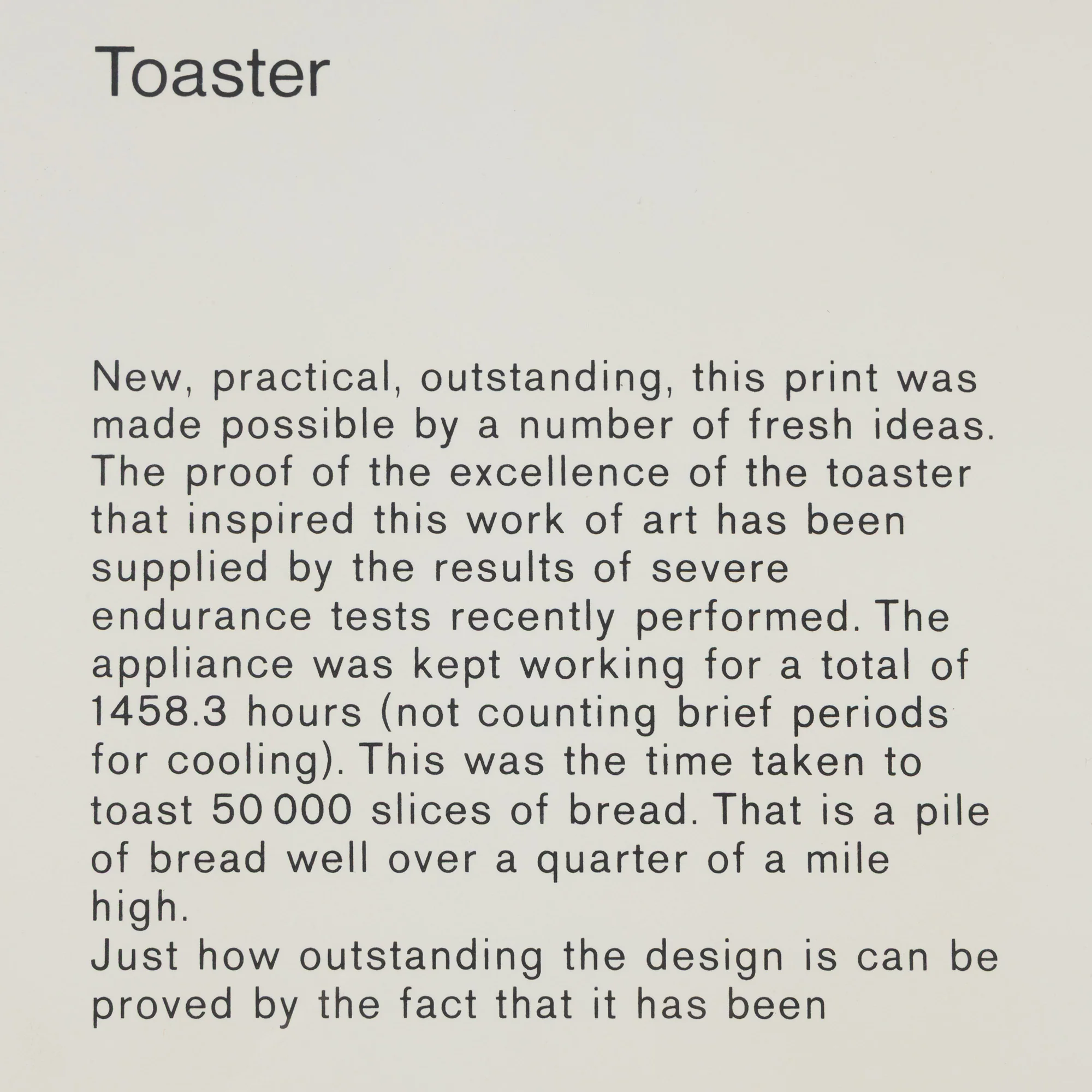 RICHARD HAMILTON "TOASTER" LITHOGRAPH, 1967 - Image 5