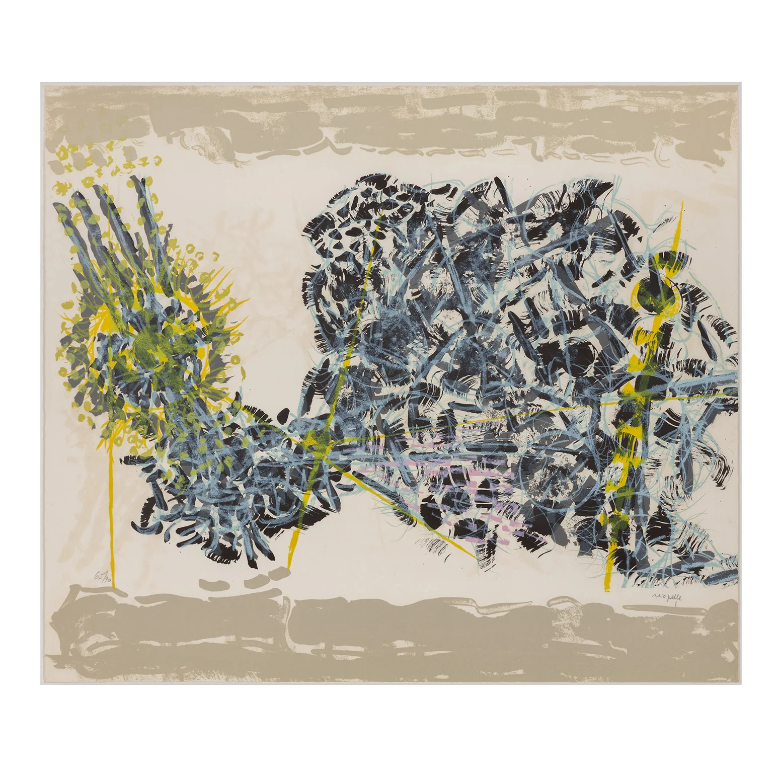 RIOPELLE "LE SABLIER 1" LITHO, 1979 - Image 3