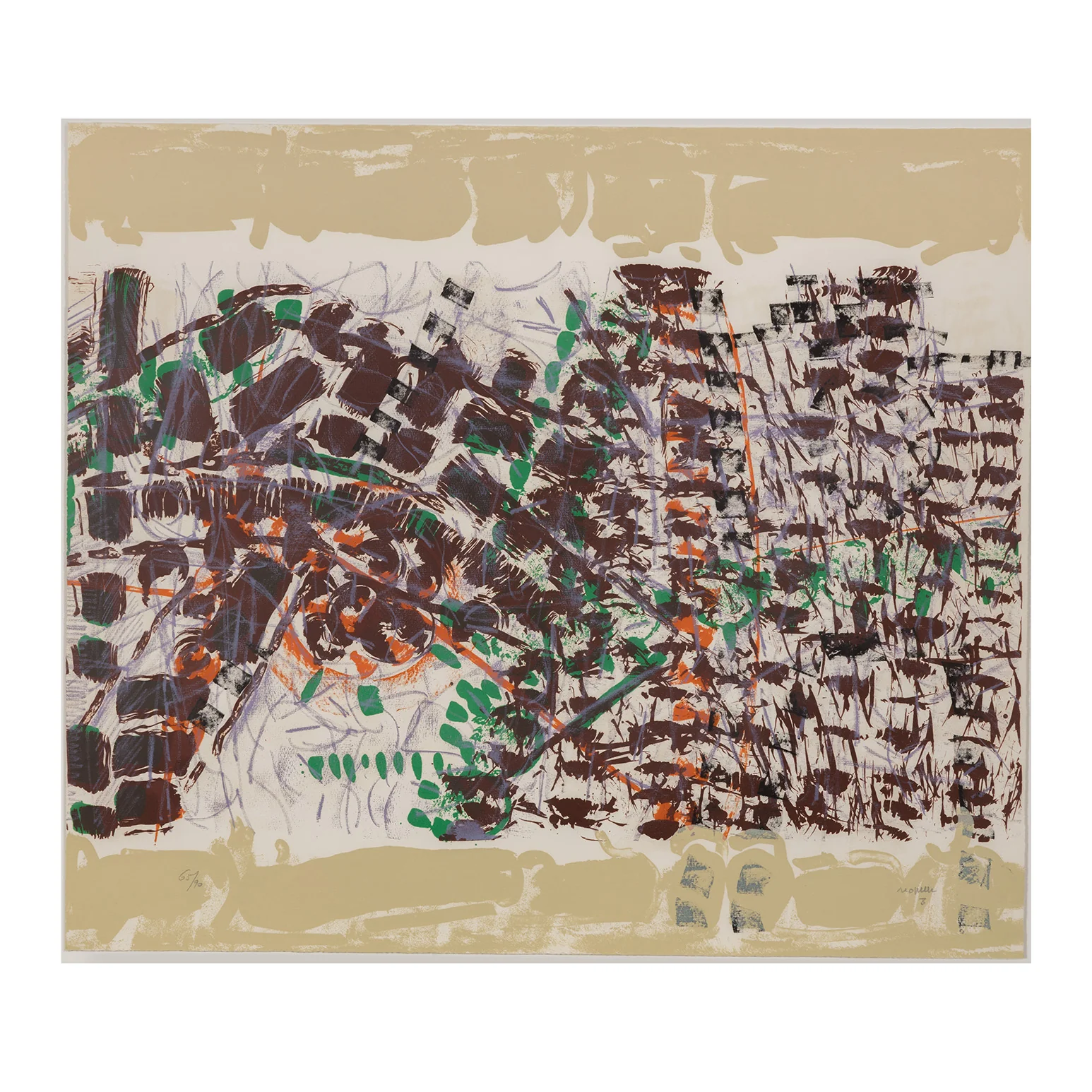 RIOPELLE "LE SABLIER 3" LITHO, 1979 - Image 3