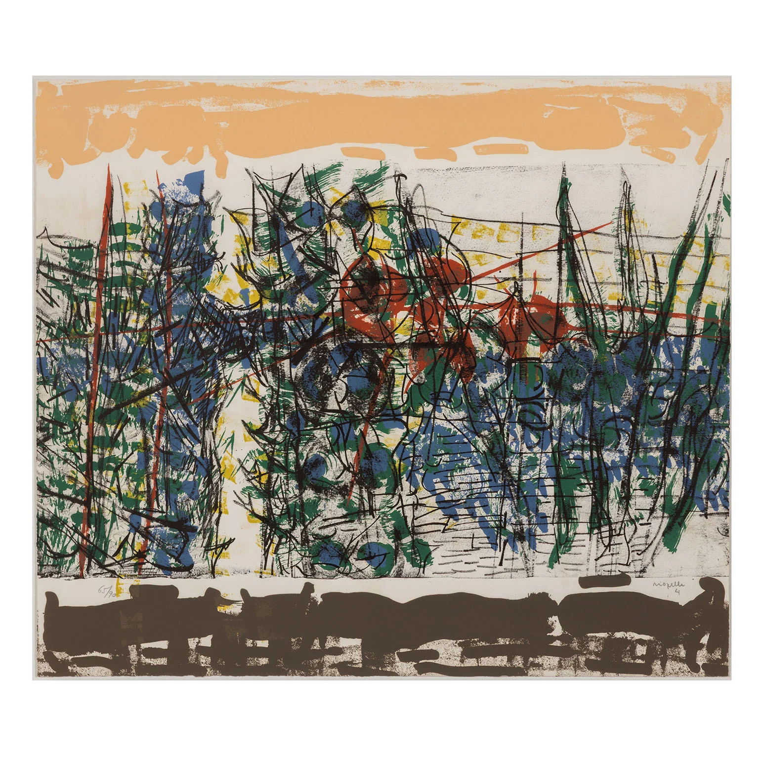 RIOPELLE "LE SABLIER 4" LITHO, 1979 - Image 3