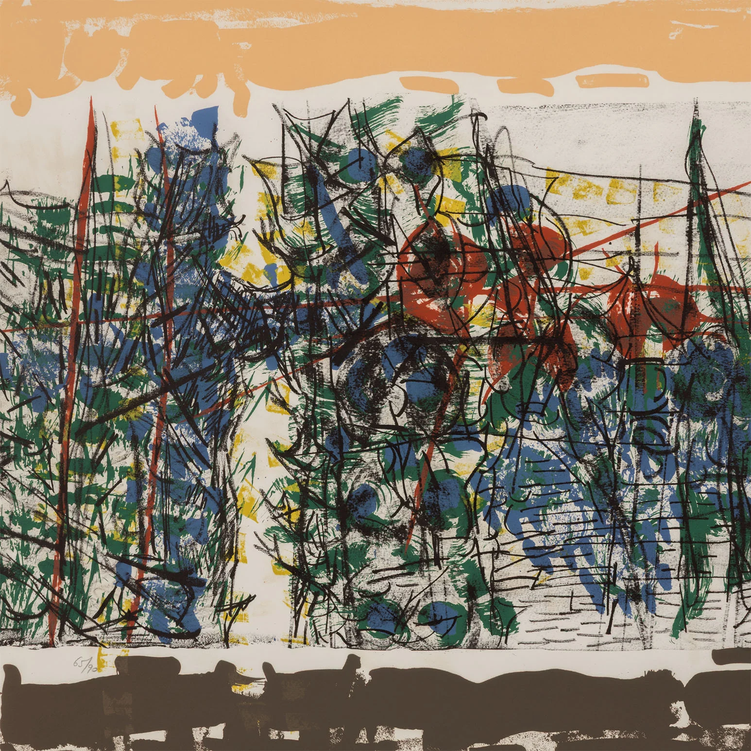 RIOPELLE "LE SABLIER 4" LITHO, 1979 - Image 5