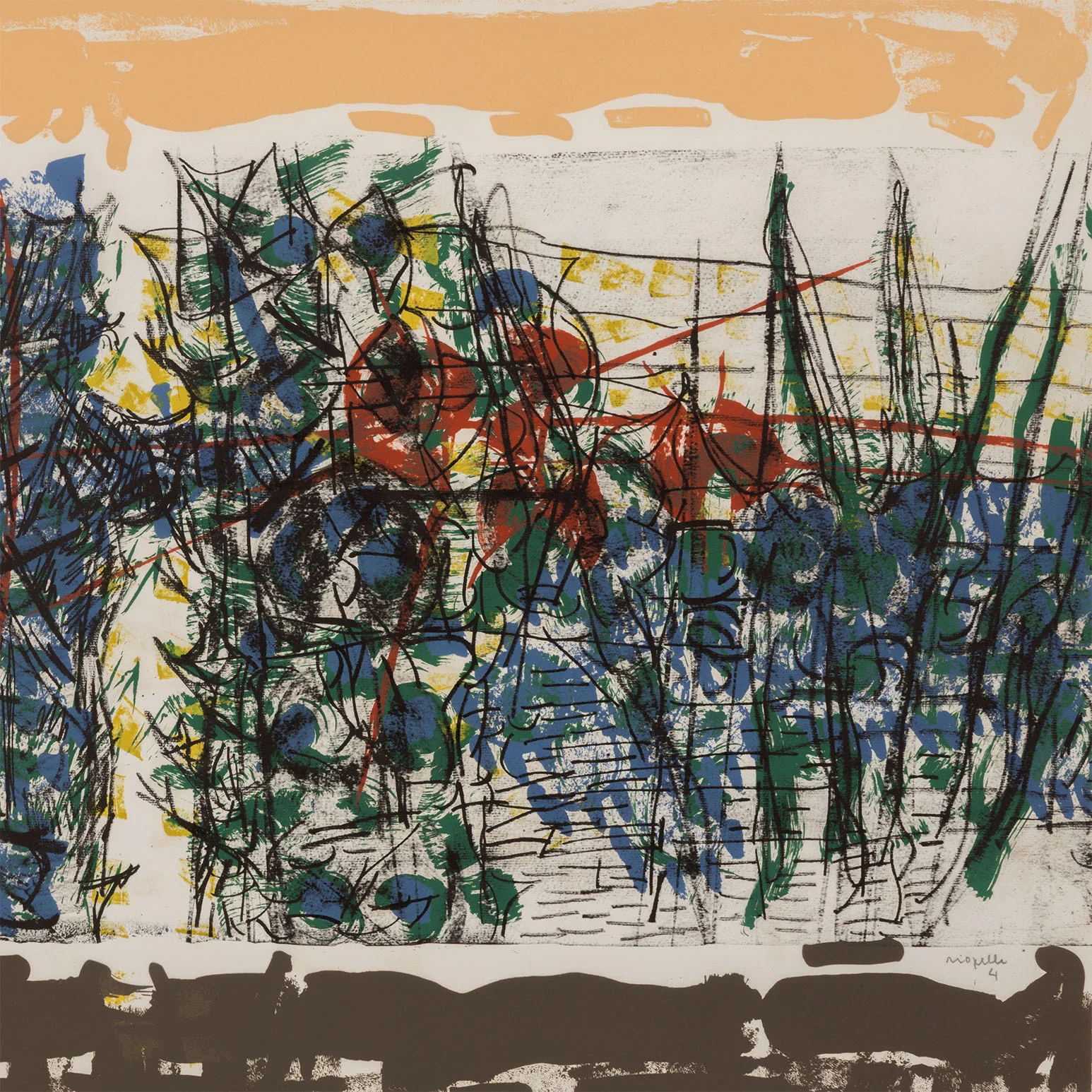 RIOPELLE "LE SABLIER 4" LITHO, 1979 - Image 6