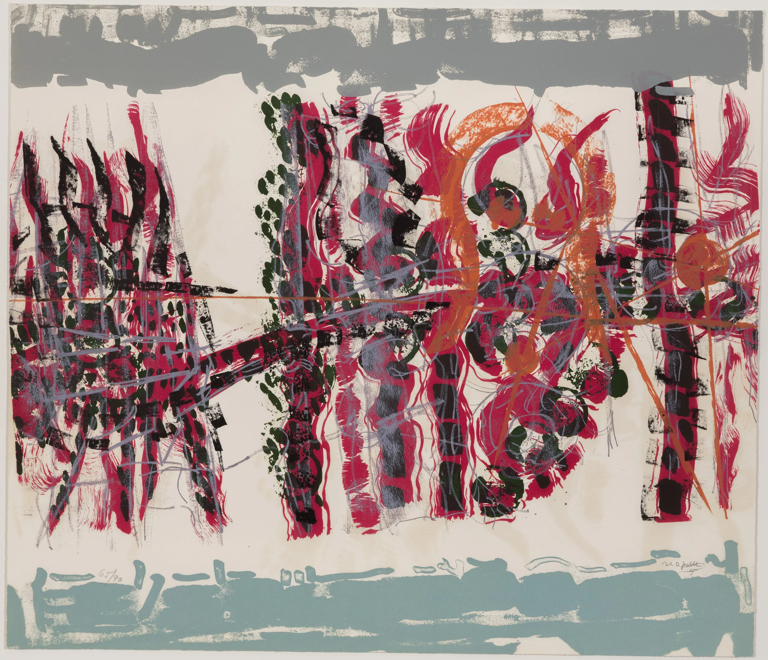 RIOPELLE "LE SABLIER 5" LITHO, 1979 - Image 18