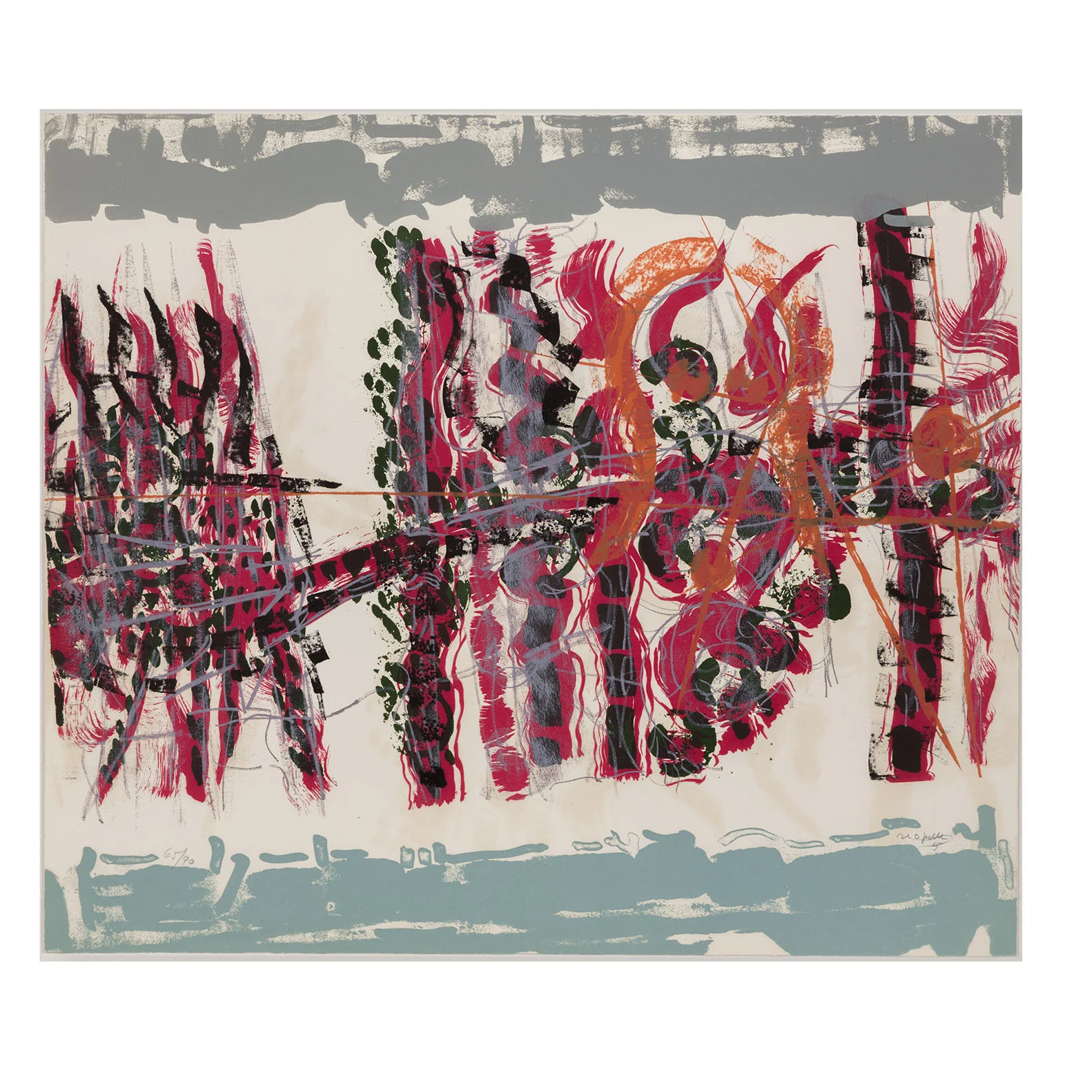 RIOPELLE "LE SABLIER 5" LITHO, 1979 - Image 3