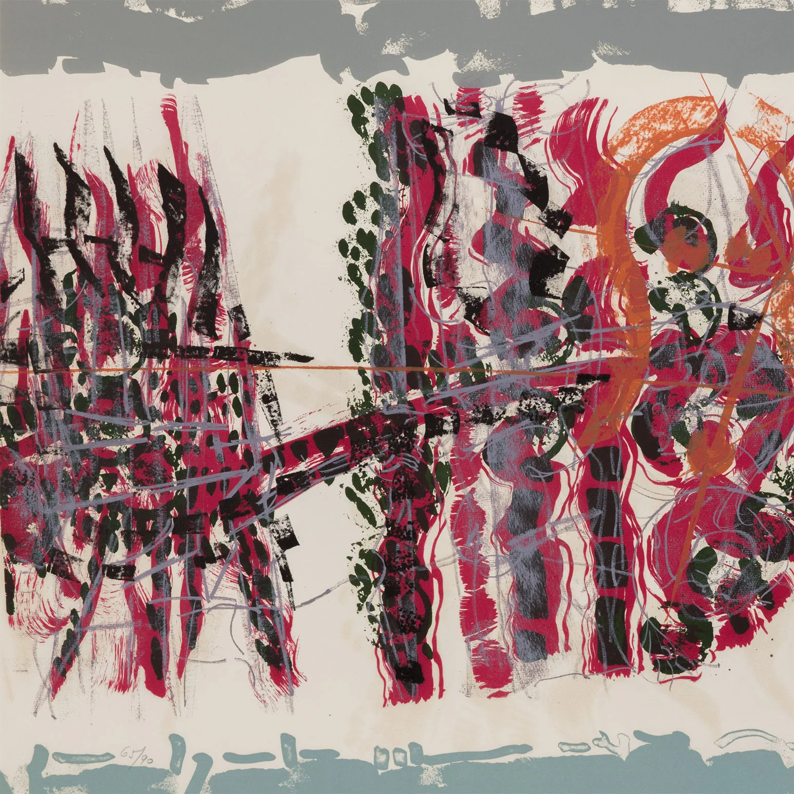 RIOPELLE "LE SABLIER 5" LITHO, 1979 - Image 5