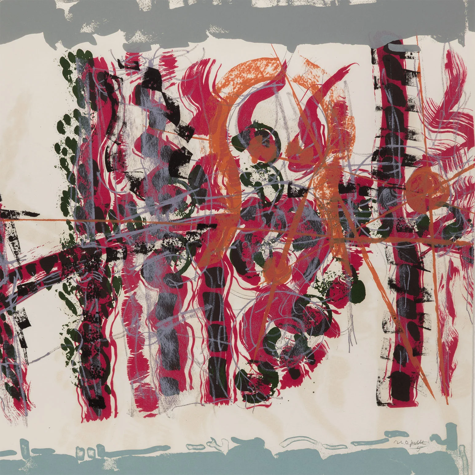RIOPELLE "LE SABLIER 5" LITHO, 1979 - Image 6