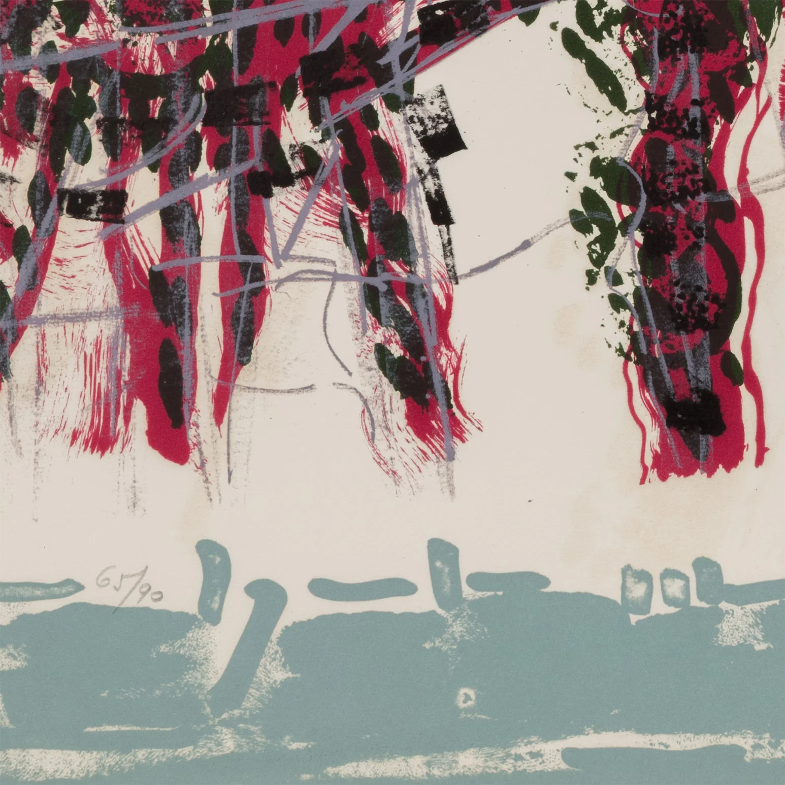 RIOPELLE "LE SABLIER 5" LITHO, 1979 - Image 9