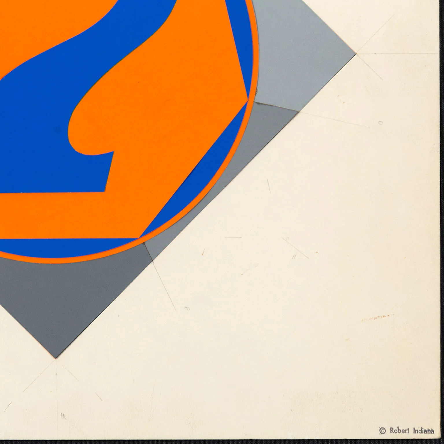 ROBERT INDIANA "HEPTAGON MAQUETTE" COLLAGE, 1970 - Image 3