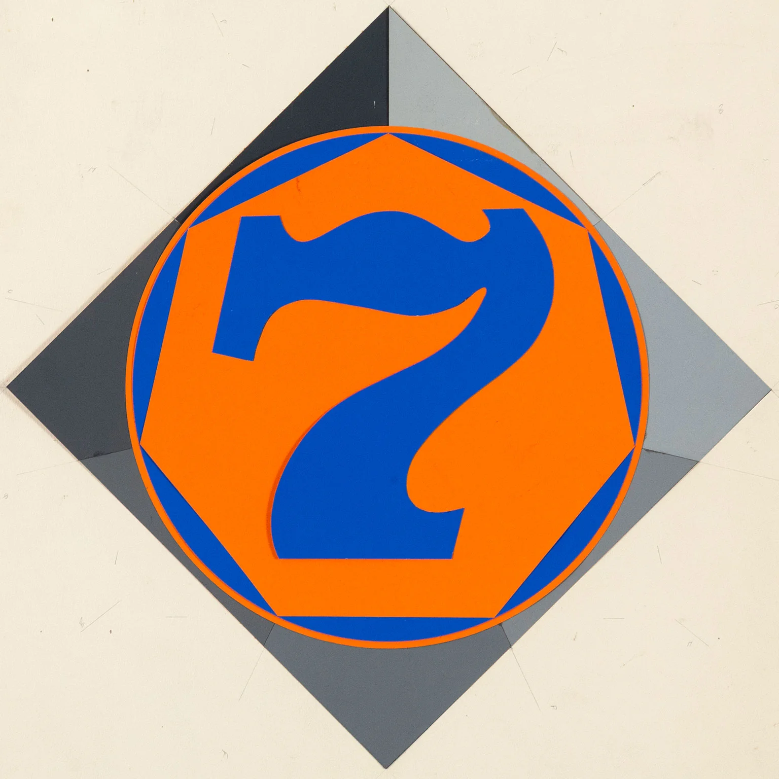 ROBERT INDIANA "HEPTAGON MAQUETTE" COLLAGE, 1970 - Image 6