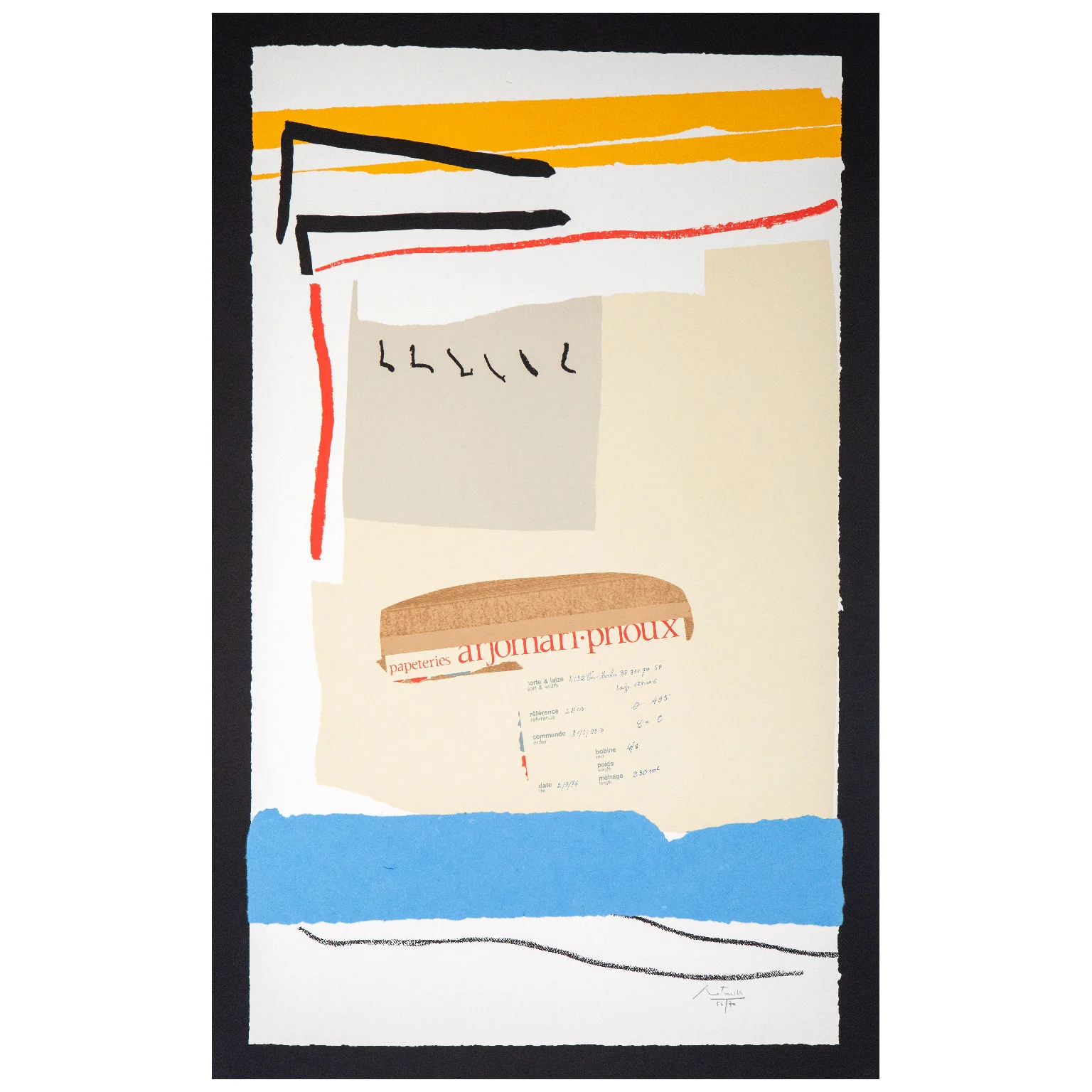 ROBERT MOTHERWELL "AMERICA-LA FRANCE VARIATIONS III" , 1984 - Image 2
