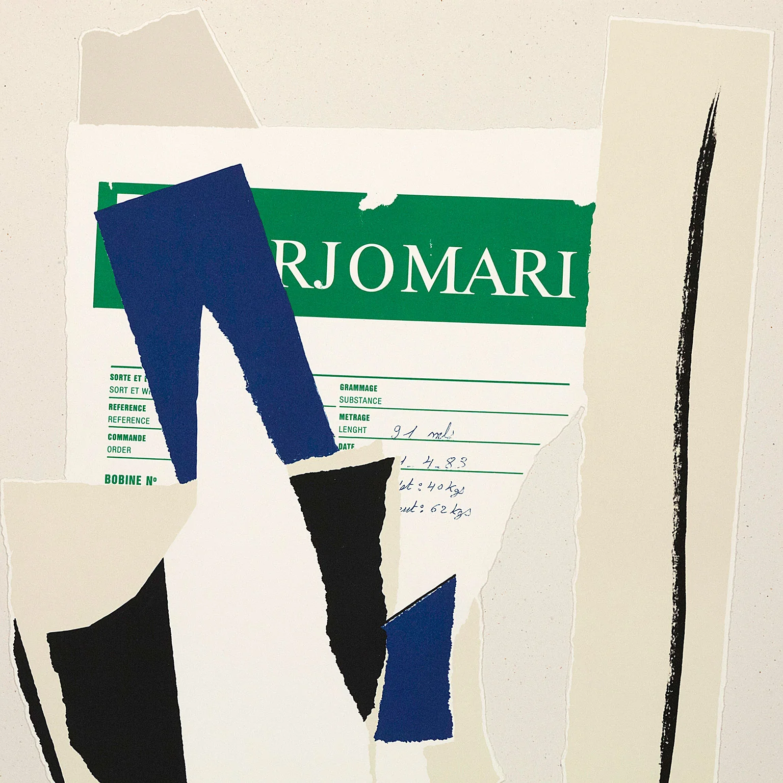 ROBERT MOTHERWELL "AMERICA-LA FRANCE VARIATIONS IX" LITHO, 1984 - Image 8