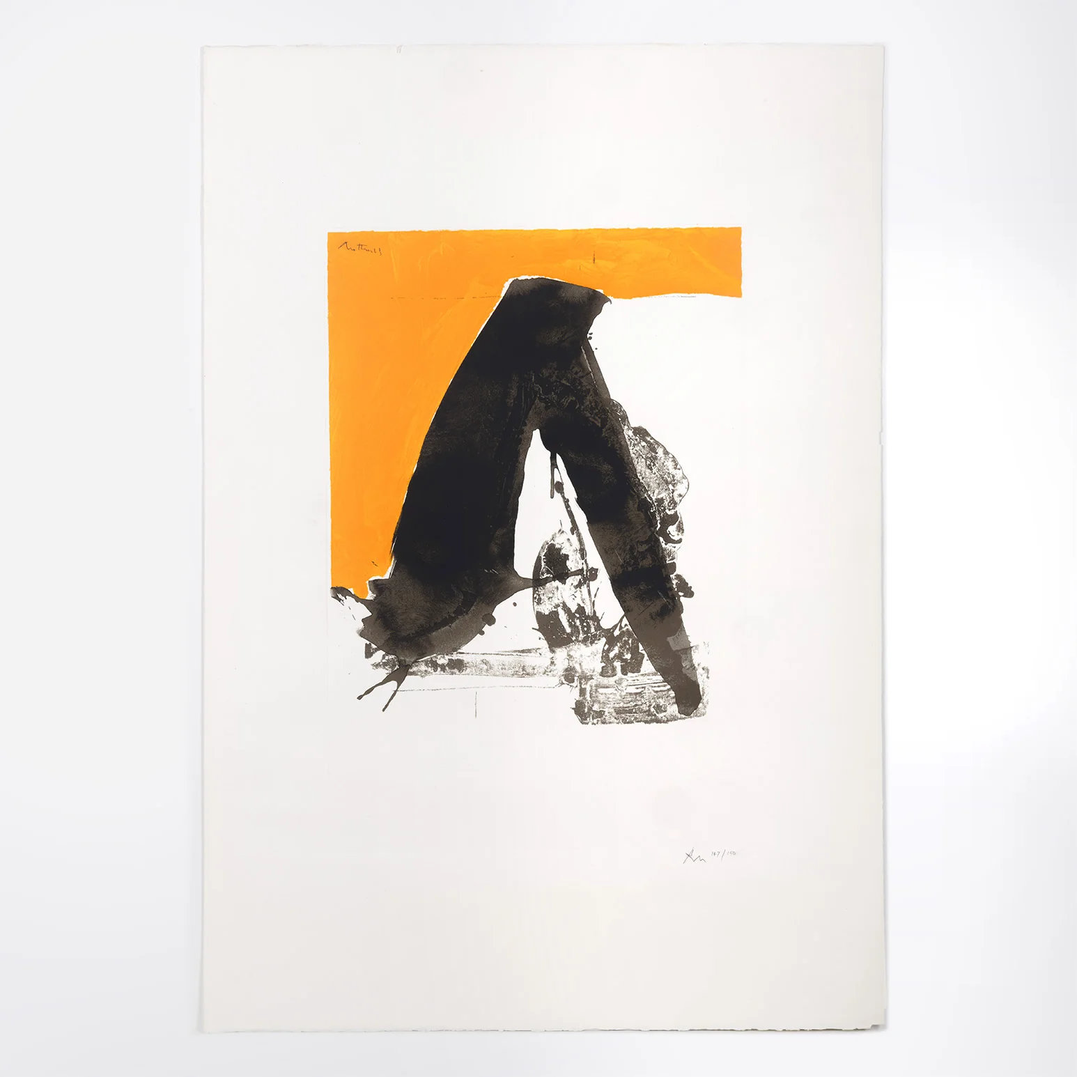 ROBERT MOTHERWELL "BASQUE SUITE #12" SCREENPRINT, 1971 - Image 2